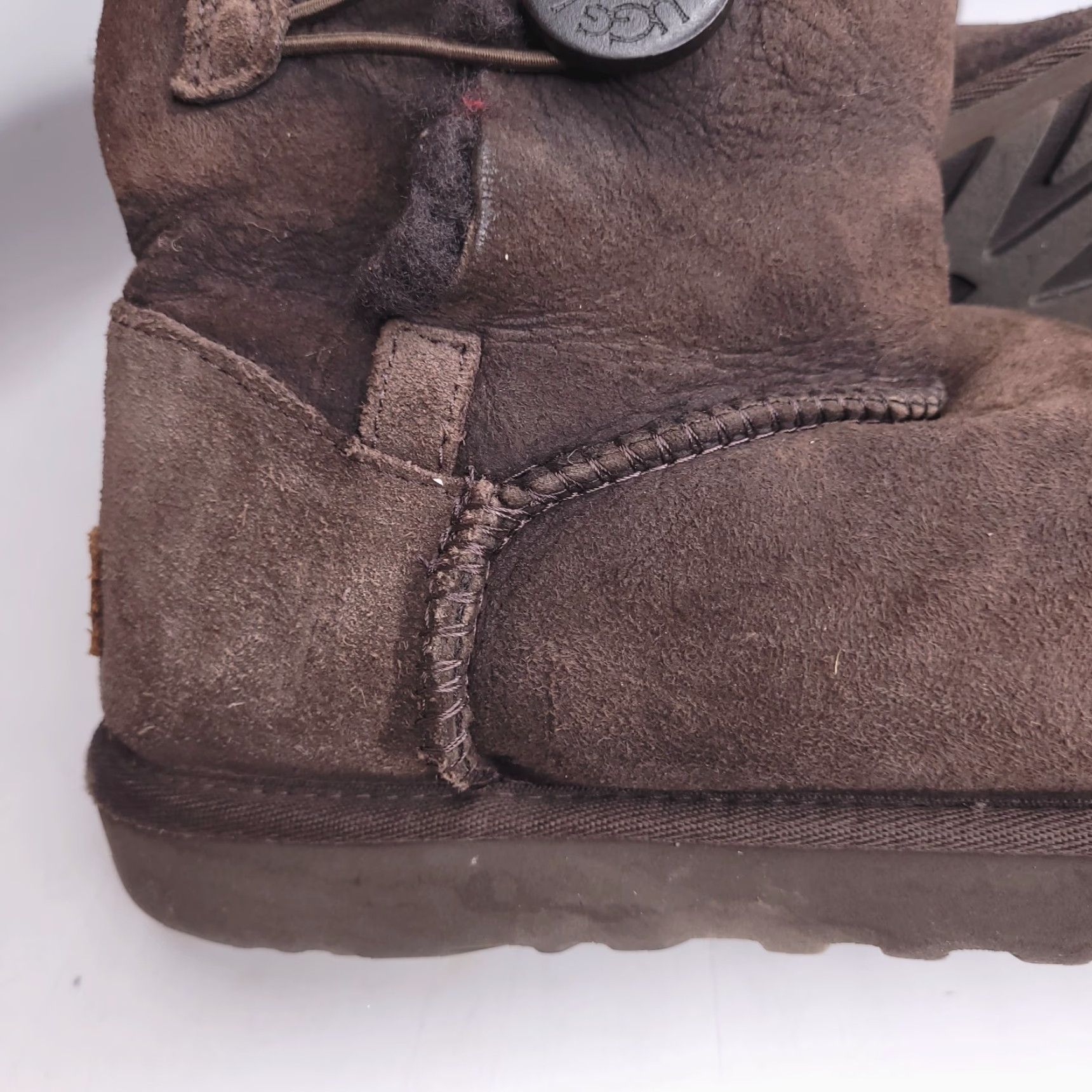 Ugg UGG Boots Womens 8 Brown Tall Wool Shearling Button Shoes Boots Womens 8 Brown Size US 8 / IT 38 - 4 Thumbnail