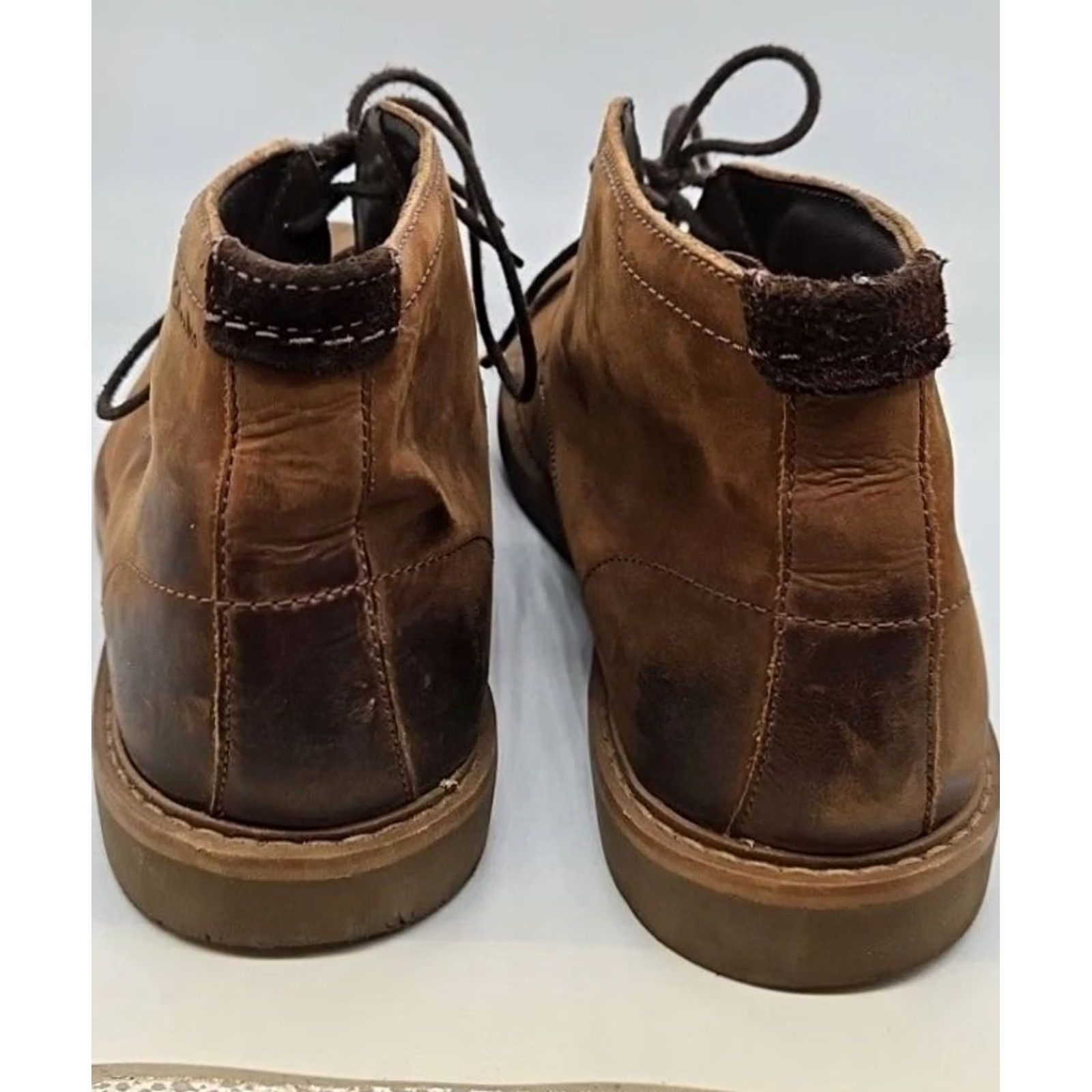 Clarks Clarks Bushacre 2 Chukka Boots Mens 9 Brown Leather Lace Up Casual Comfort Size US 9 / EU 42 - 4 Thumbnail