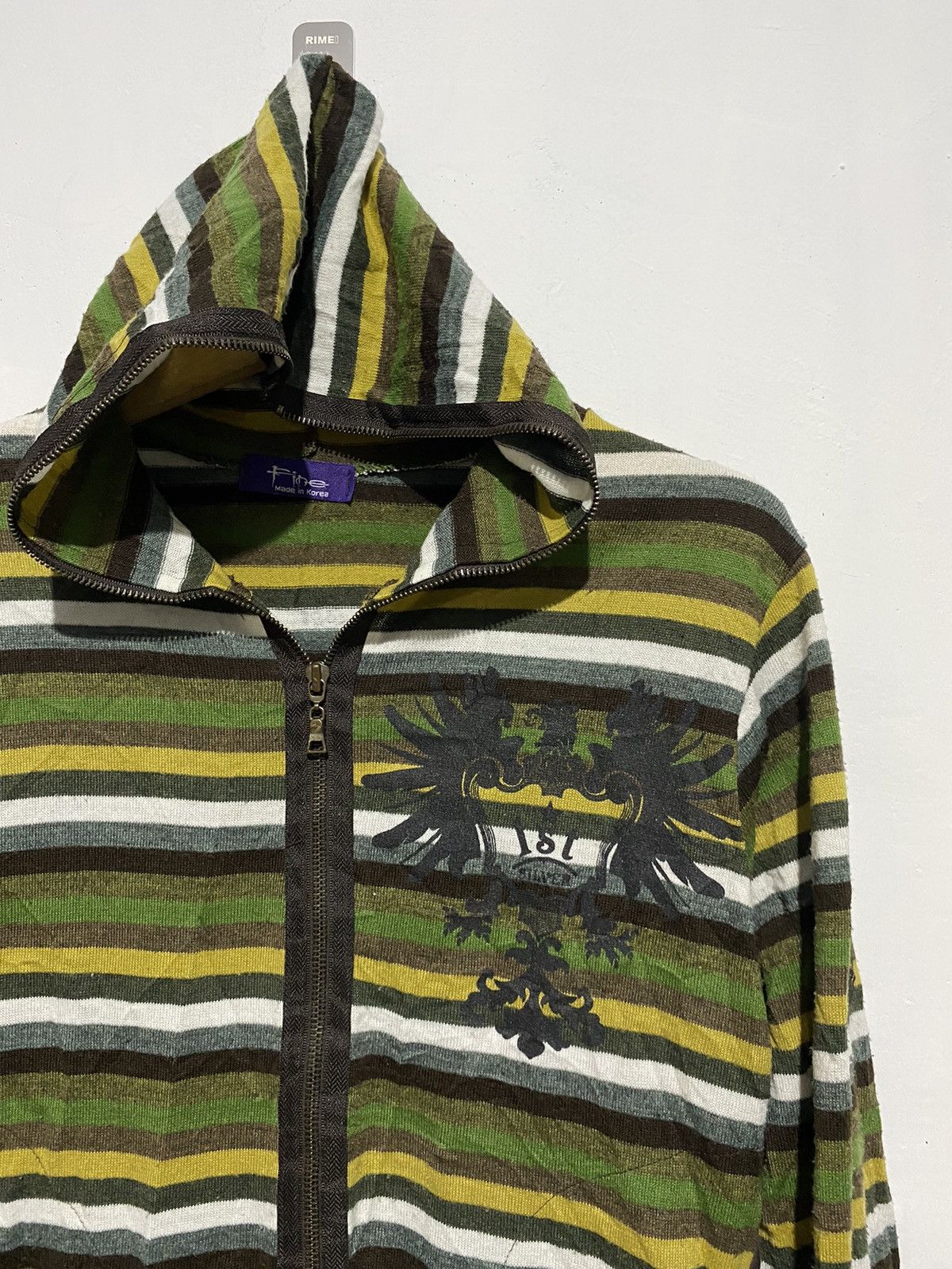 Yasuyuki Ishii Vintage Fine Striped poem zip up hoodie ifsixwasnine style Size US M / EU 48-50 / 2 - 3 Thumbnail