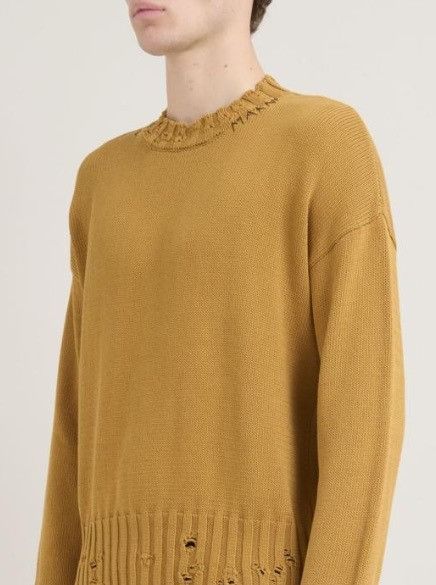 Marni o1f1d3z0326 Striped Argyle Jumper in Ochre Size US XL / EU 56 / 4 - 4 Thumbnail