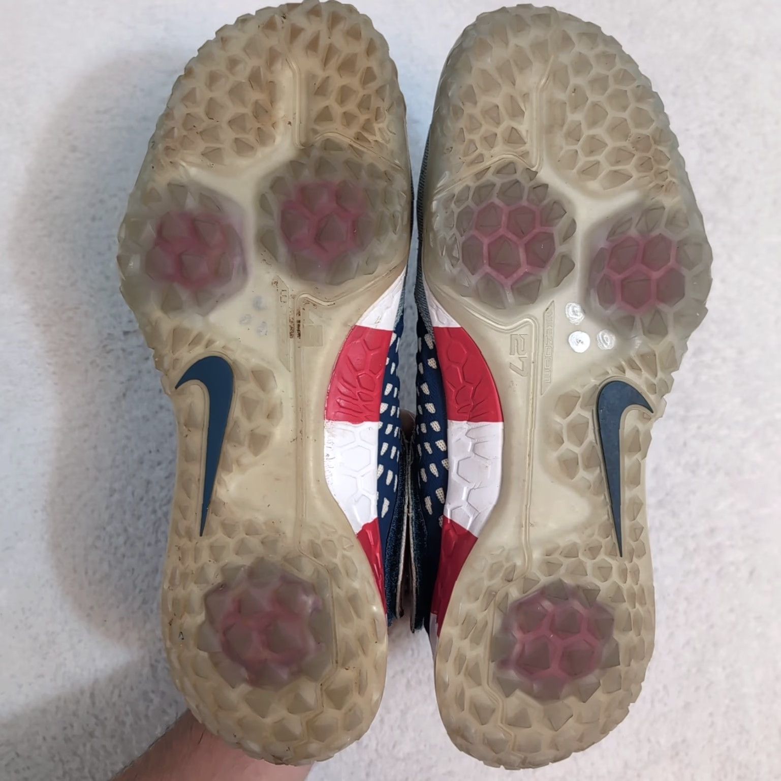 Nike Nike Force Zoom Trout 6 PRM Sneaker Men Size 11.5 Blue Suede 2020 Retro 4th July USA Flag Comfort Size US 12 / EU 45 - 7 Thumbnail