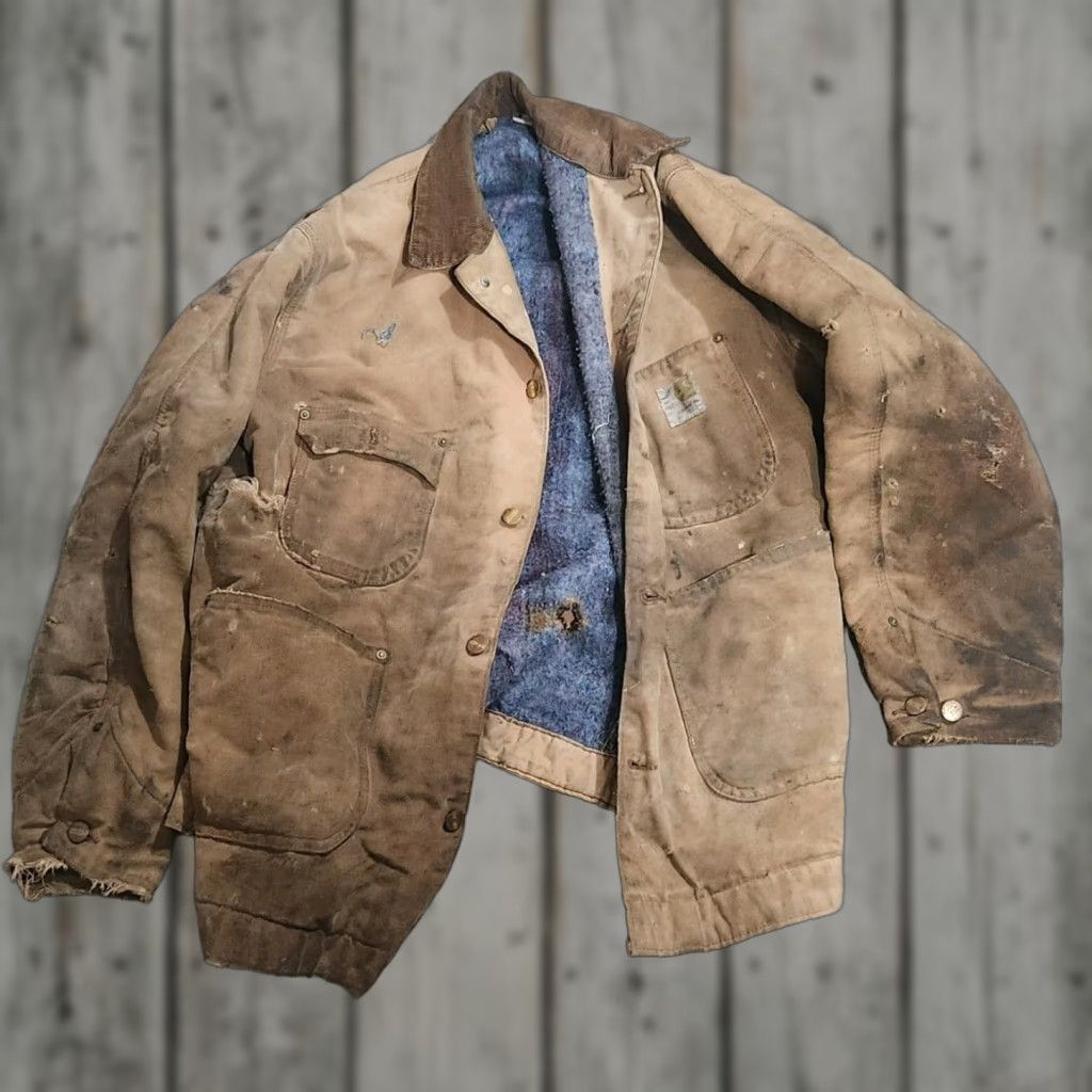 Carhartt VINTAGE Carhartt USA Chore Jacket Men 48 Brown Lined Canvas Duck 70s 80s Size US M / EU 48-50 / 2 - 1 Thumbnail