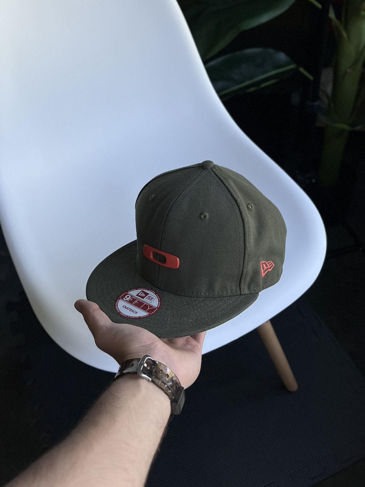 New Era × Oakley Oakley x New Era 9Fifty Snapback Hat Khaki Red 3D Logo Size ONE SIZE - 4 Thumbnail