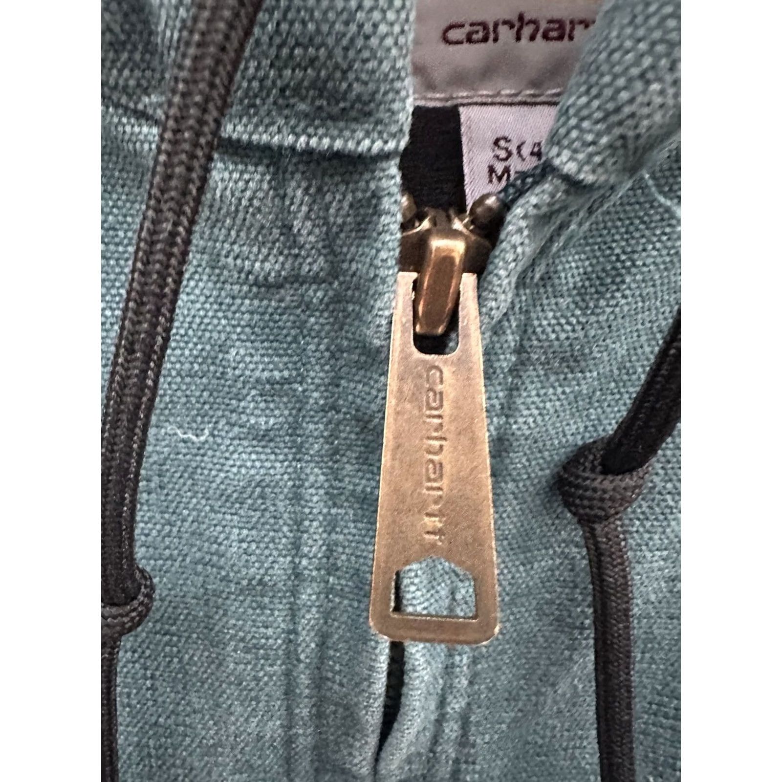 Carhartt VINTAGE Carhartt Hooded Jacket Women's Small Teal WJ130-443 Casual Outdoor Spring Fall Winter Size S / US 4 / IT 40 - 4 Thumbnail