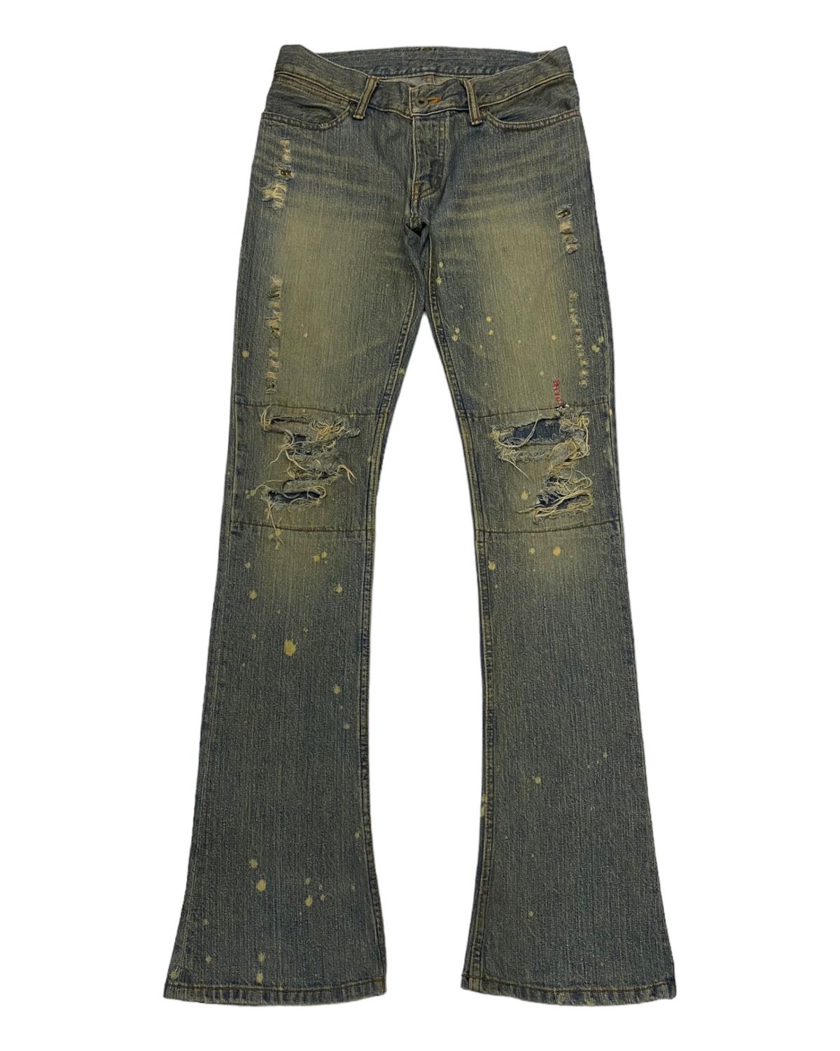 Pre-owned If Six Was Nine X Le Grande Bleu L G B If Six Was Nine Mud Max Flare Jeans In Blue