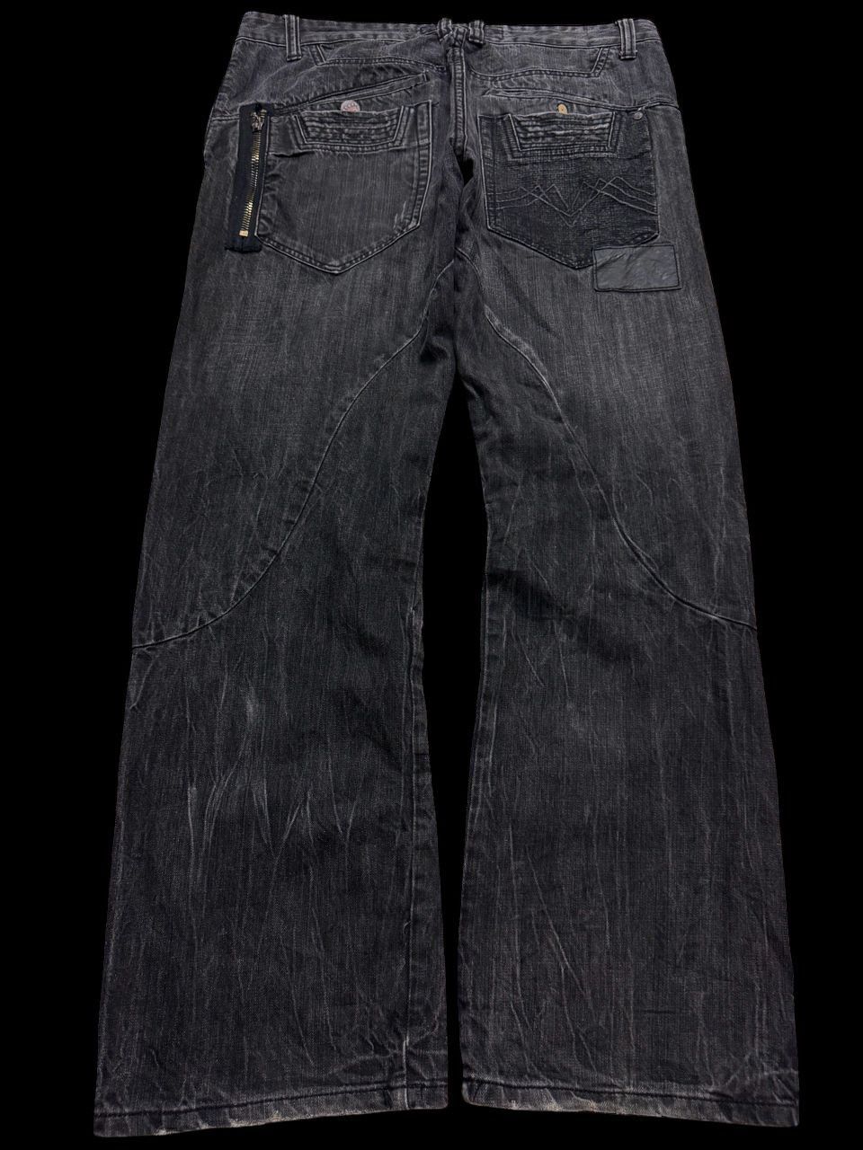 If Six Was Nine Insane💥90s Style Fishbone Multipocket Sand Washed Jeans Rare Size US 35 - 8 Thumbnail