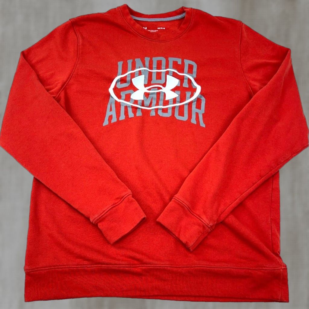 Under Armour Under Armour Sweatshirt Men L Orange Crew Neck Pullover Size US L / EU 52-54 / 3 - 1 Thumbnail