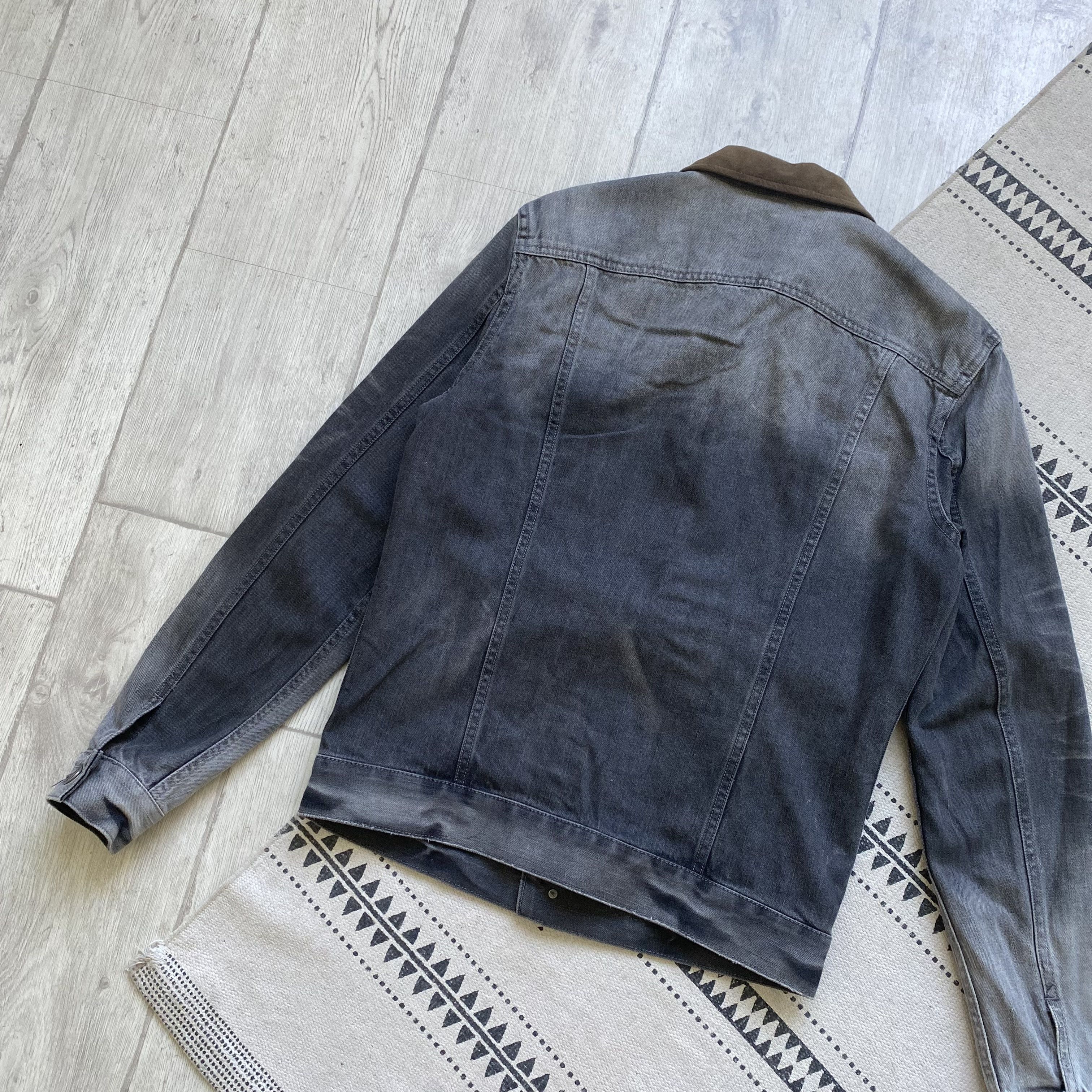 Allsaints ALLSAINTS Denim jacket suede neck Faded Garay Size US S / EU 44-46 / 1 - 11 Thumbnail