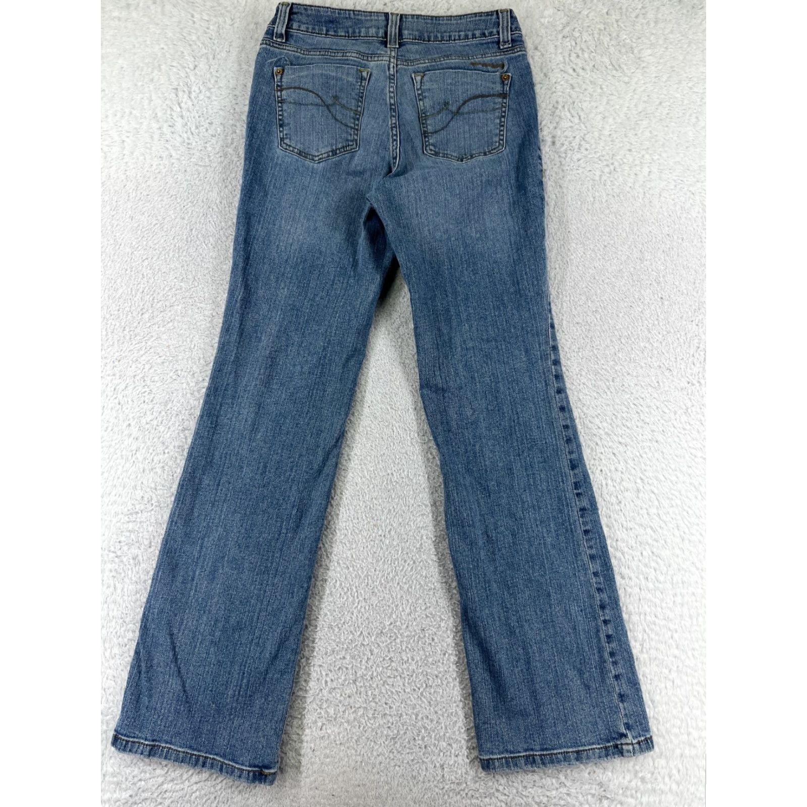 DKNY DKNY Jeans Womens 6 Blue Denim Flared Leg Medium Wash 5-Pocket Regular Inseam 31 in Boys? Size 28" / US 6 / IT 42 - 2 Thumbnail