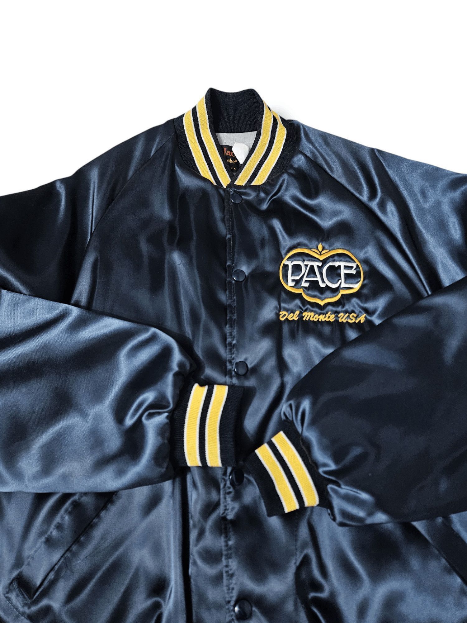 Dunbrooke 90s Dunbrooke Satin Bomber Jacket USA Made Large Del MONTE Size US L / EU 52-54 / 3 - 1 Thumbnail