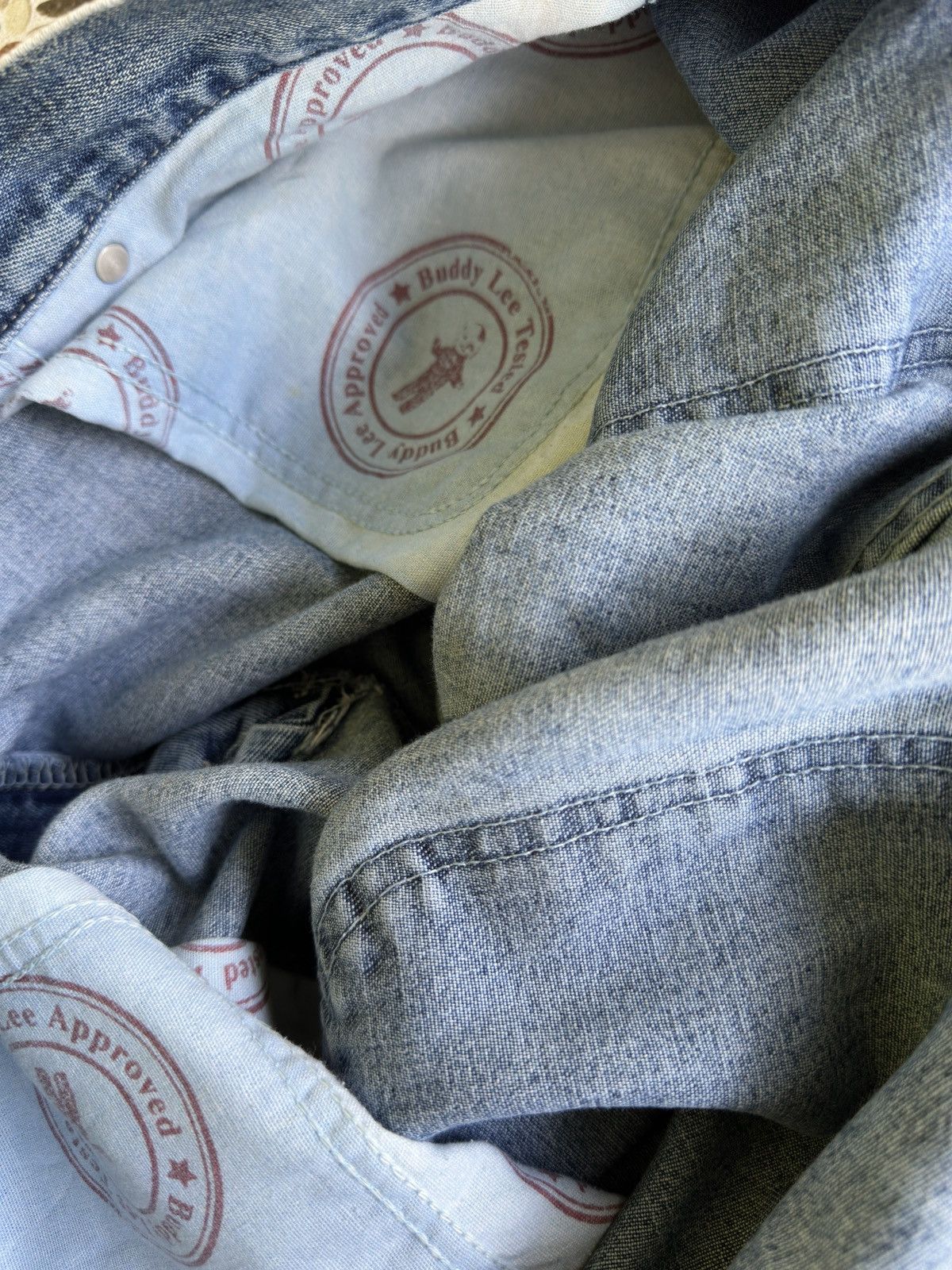 Vintage Distress Denim💥 Vintage Lee Dungaree Capenter💥 Size US 38 / EU 54 - 4 Thumbnail