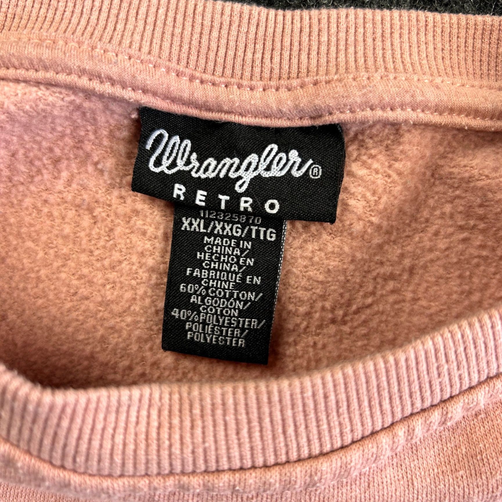 Wrangler VINTAGE Wrangler Retro Sweatshirt Womens XX L Pink Logo Crew Neck Pullover Fuzzy High Pile Casual Activewear Winter Fall 2XL Size XXL / US 16-18 / IT 52-54 - 3 Thumbnail