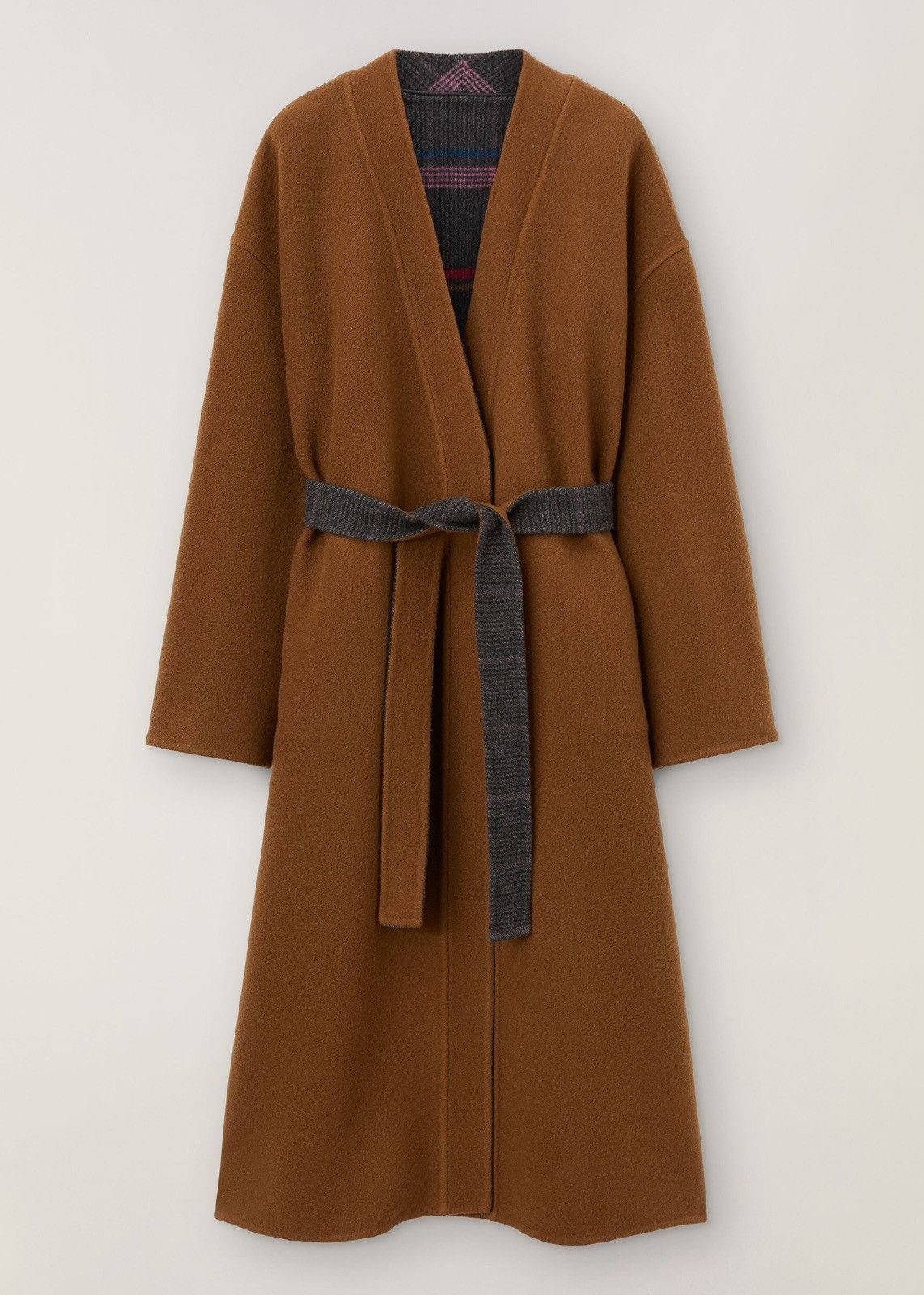 o1loc1c0124 Reversible Coat in Brown