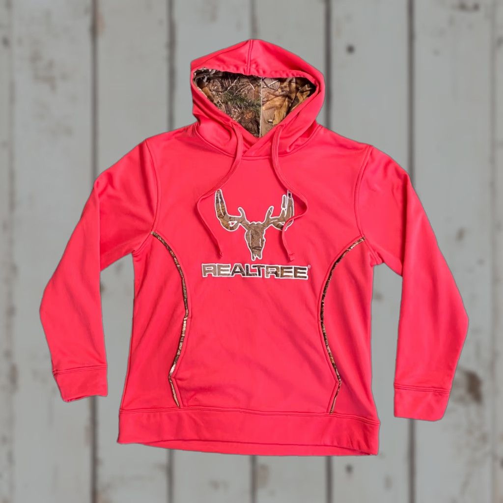 Realtree Cottonwood Canyon Hoodie Womens M Pink Real Tree Woodland Camo Hooded Size M / US 6-8 / IT 42-44 - 1 Thumbnail