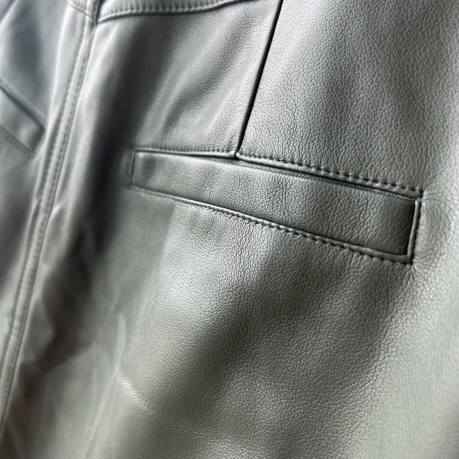 BLANKNYC BlankNYC Women's Olive Green Leather Pants Size 25 Size 25" / US 0 / IT 36 - 4 Thumbnail