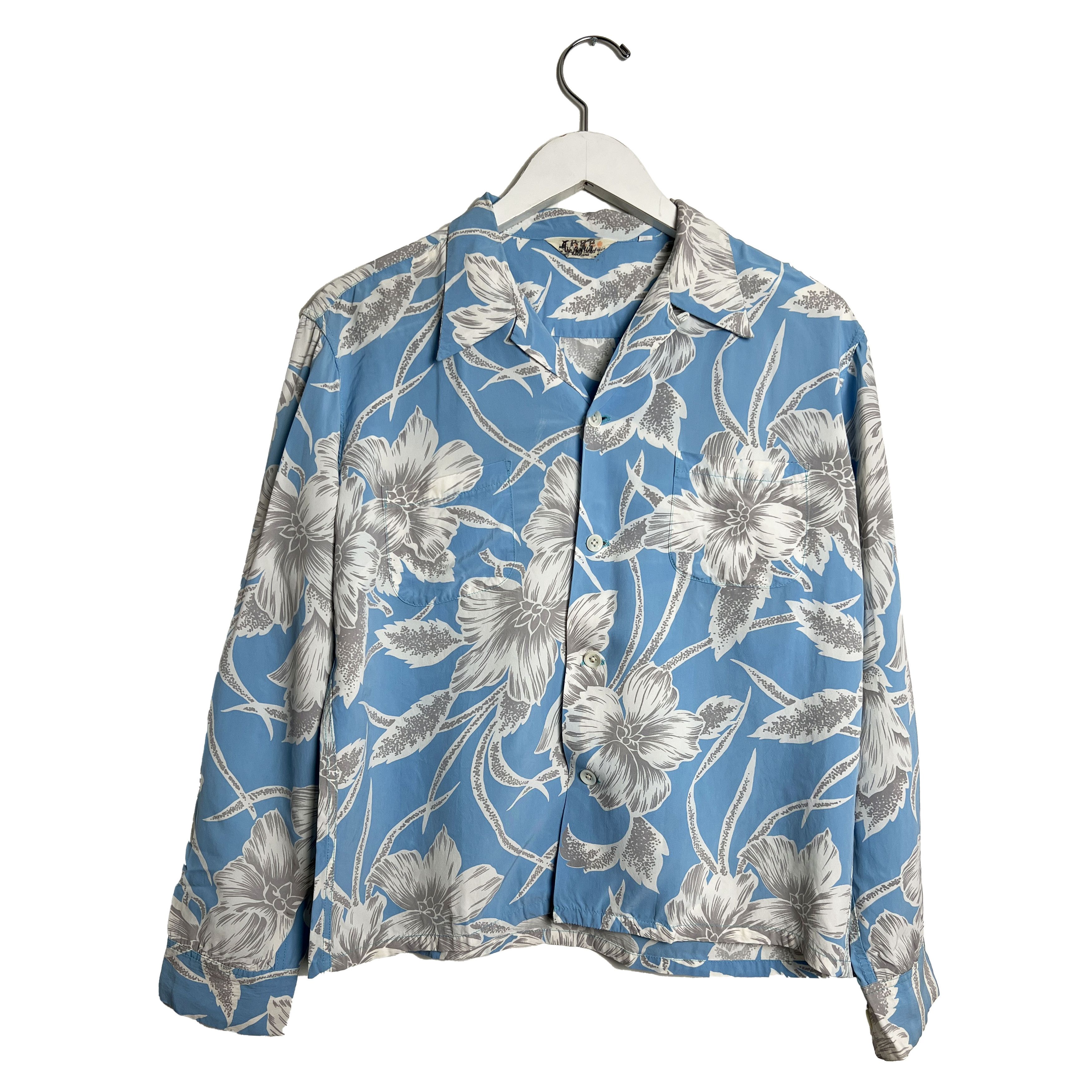 Floral Camp Collar Long Sleeve Shirt