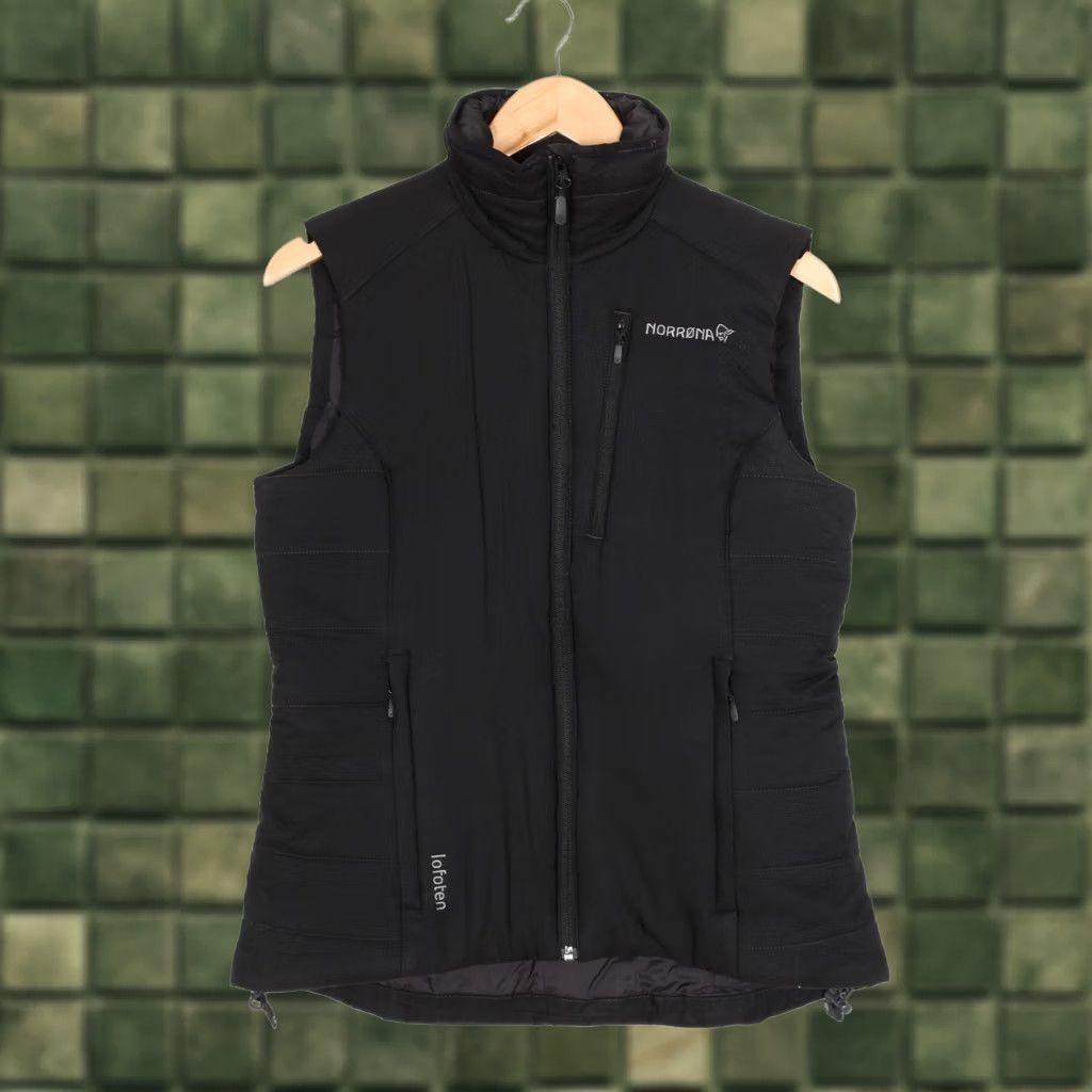 Vintage NORRONA Lofoten Primaloft 100 Insulated Vest Women Size M Gilet Jacket Black Sleeveless Zip Mid-Length Size M / US 6-8 / IT 42-44 - 1 Thumbnail