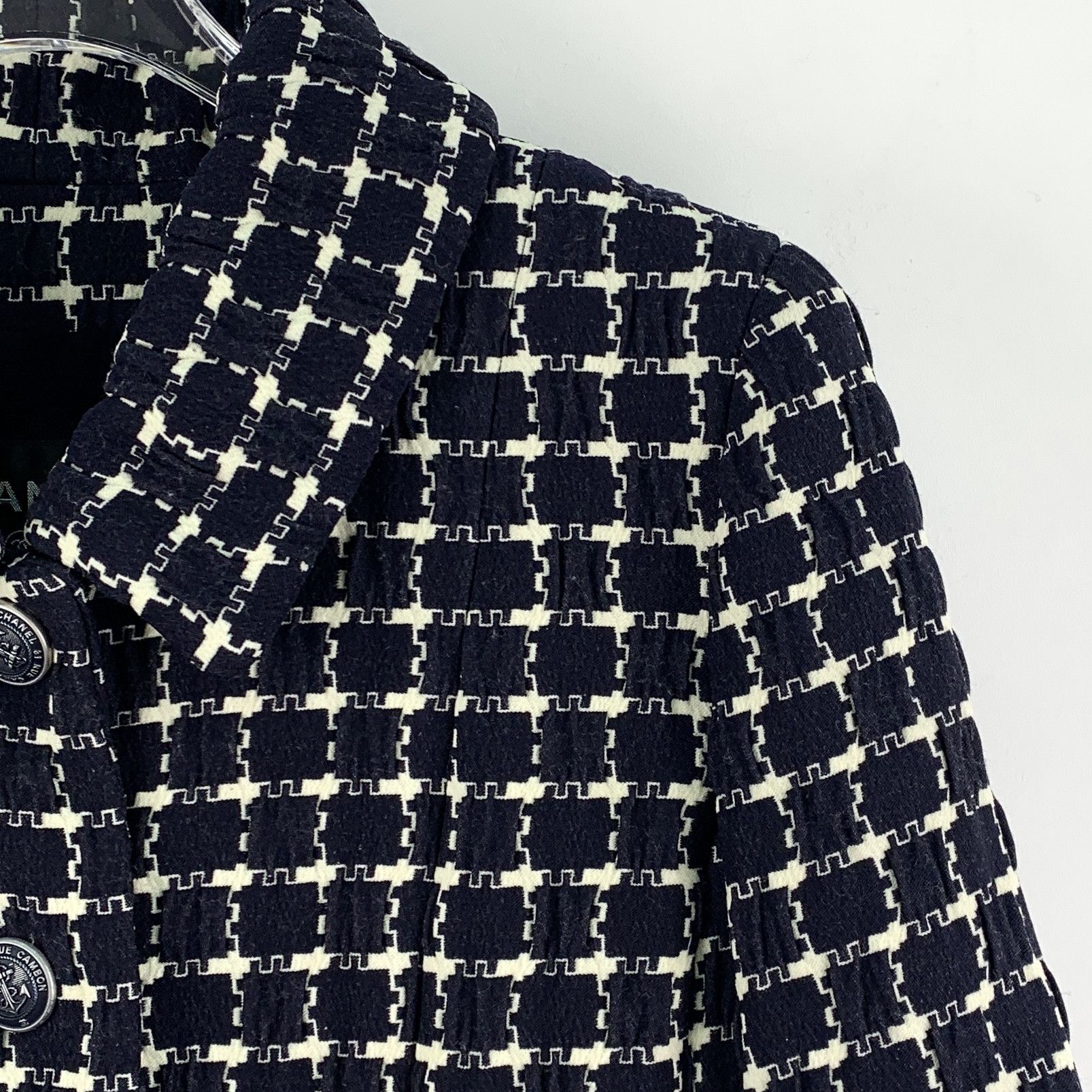 Chanel Chanel Hamburger Check Jacket Black (38) Size XS / US 0-2 / IT 36-38 - 3 Thumbnail