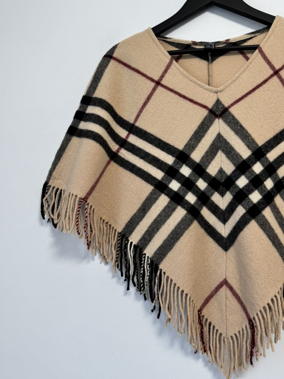 Burberry Burberry London Nova Check Poncho Cape Merino Wool& Cashmere Size L / US 10 / IT 46 - 4 Thumbnail