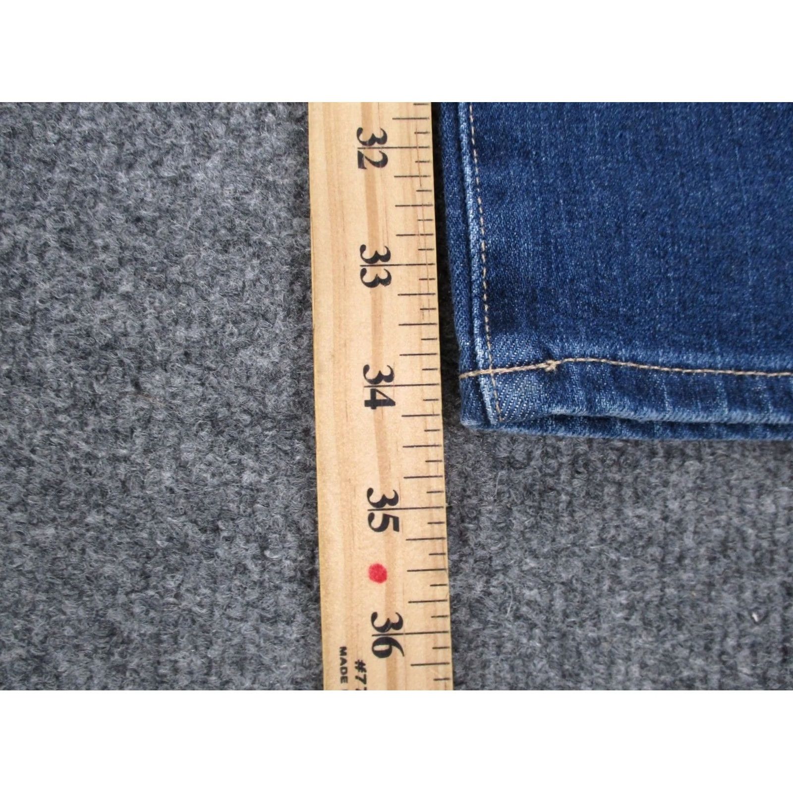 Denime AG Adriano Goldschmied Jeans Men's 38x34 Blue Denim Straight Slim 5-Pocket Tailored The Graduate Tailored Leg Jeans Size US 38 / EU 54 - 4 Thumbnail
