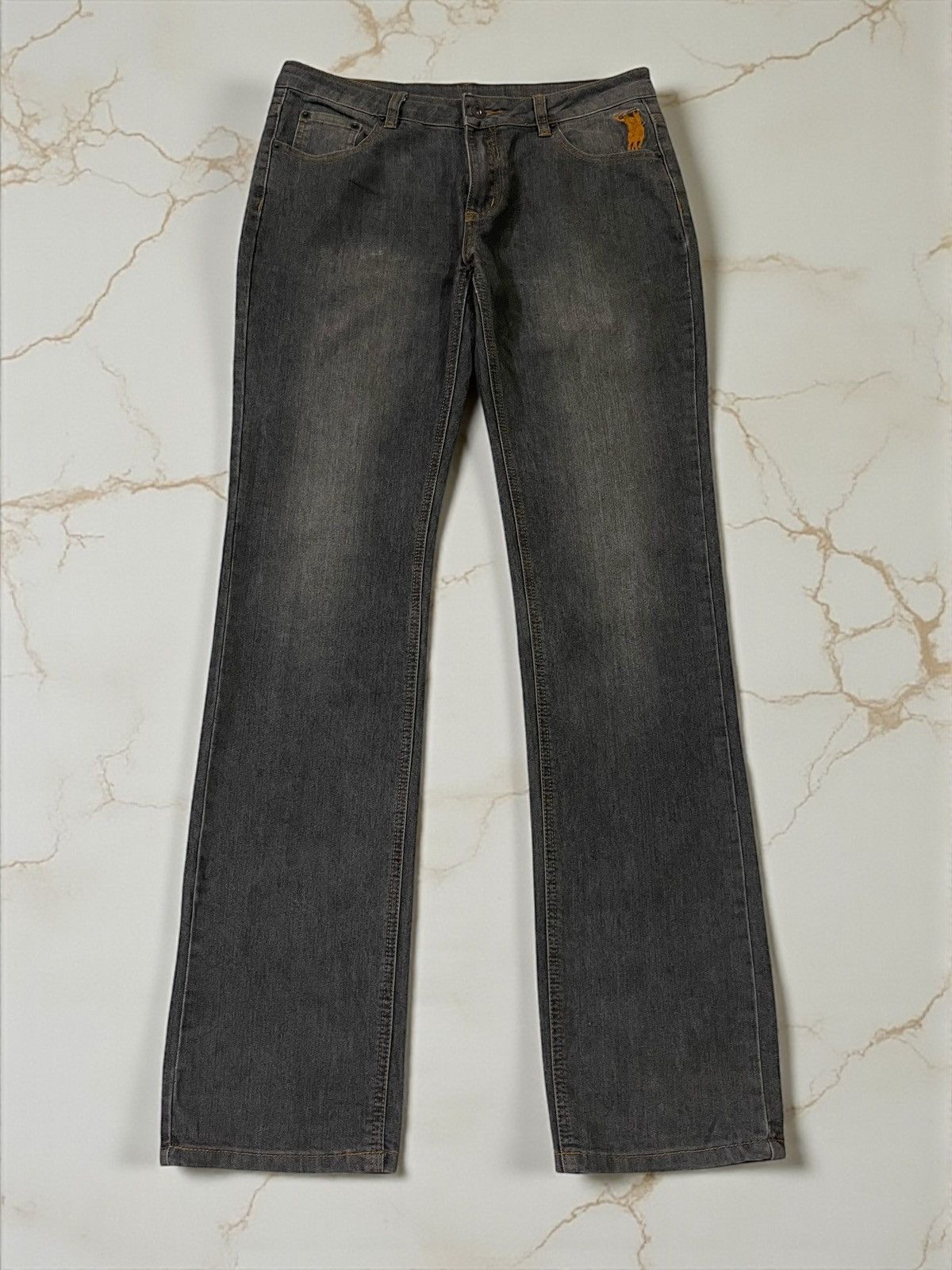 Polo Ralph Lauren POLO Straight Fit Jeans Embroidered Pocket Logo Denim Size US 31 - 1 Thumbnail
