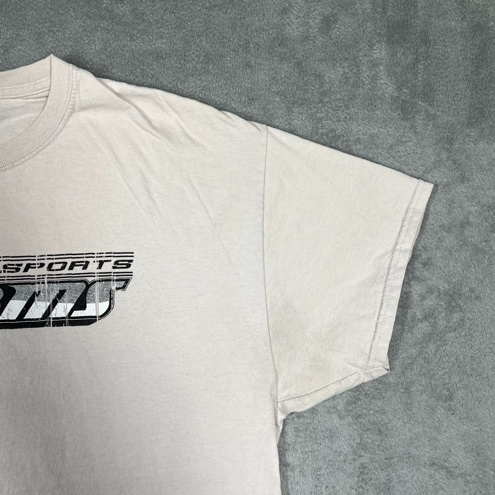 Vintage Beaver Motorsports #53 Bims T-Shirt Men Large Short Sleeve Tan Sand Shirt Mens Brown L Size US L / EU 52-54 / 3 - 2 Thumbnail