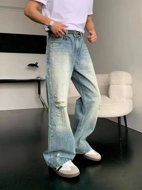 Japanese Brand Kanako x Keito Washed and aged micro flare ripped jeans Size US 32 / EU 48 - 7 Thumbnail