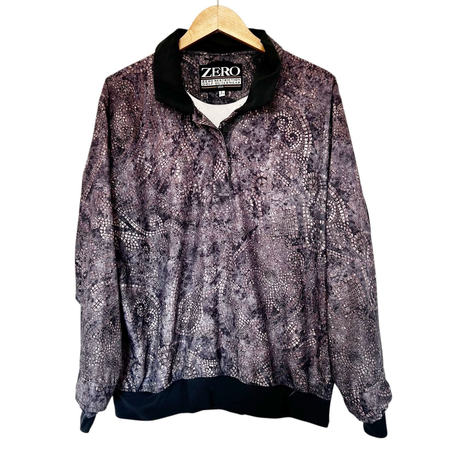 Other Zero Restriction Golf Outerwear Gray Printed Pullover Sz L Size L / US 10 / IT 46 - 2 Thumbnail
