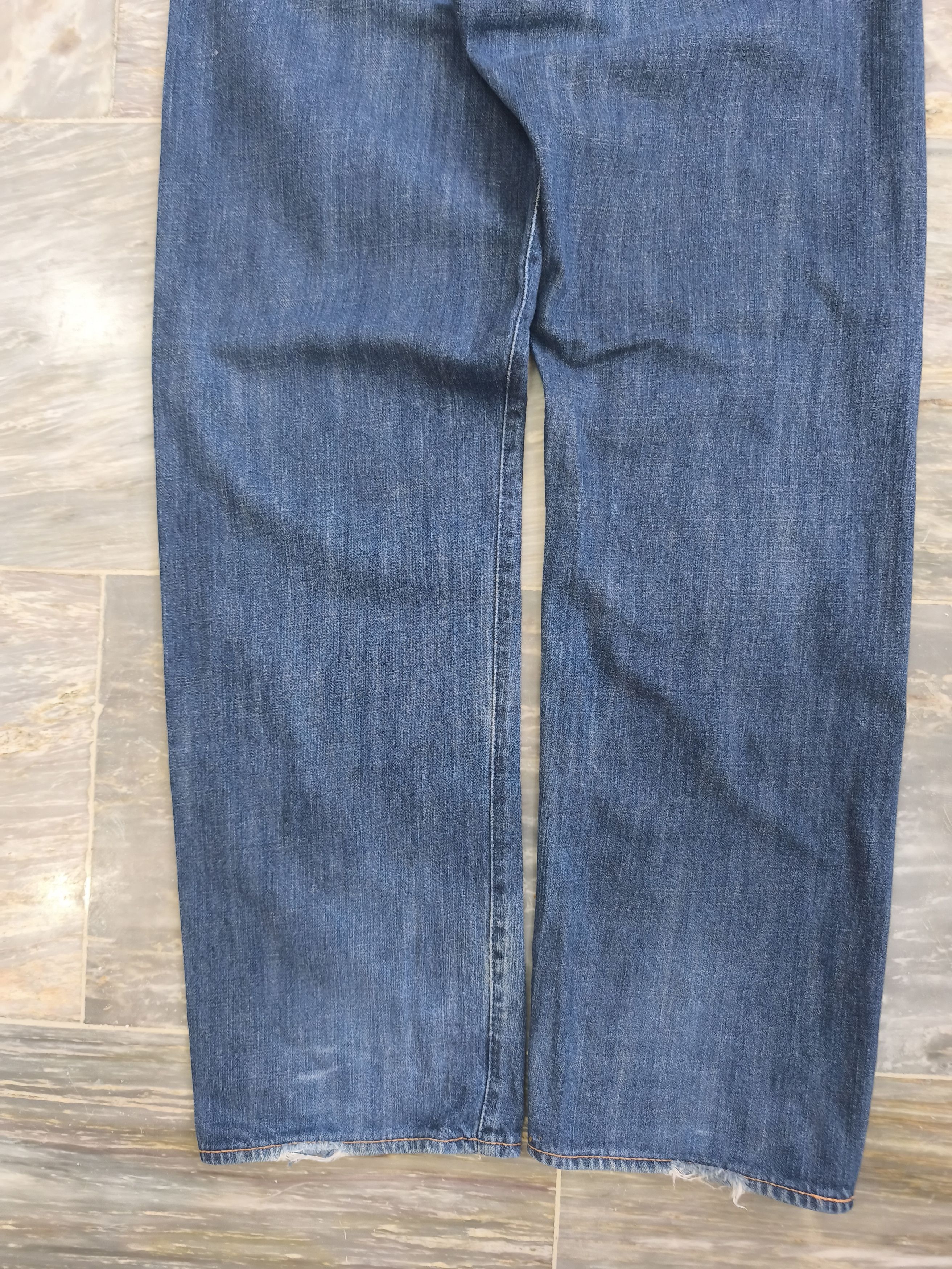 Evisu Yamane Crest Flower Print - Selvedge Denim Pants Size US 32 / EU 48 - 3 Thumbnail