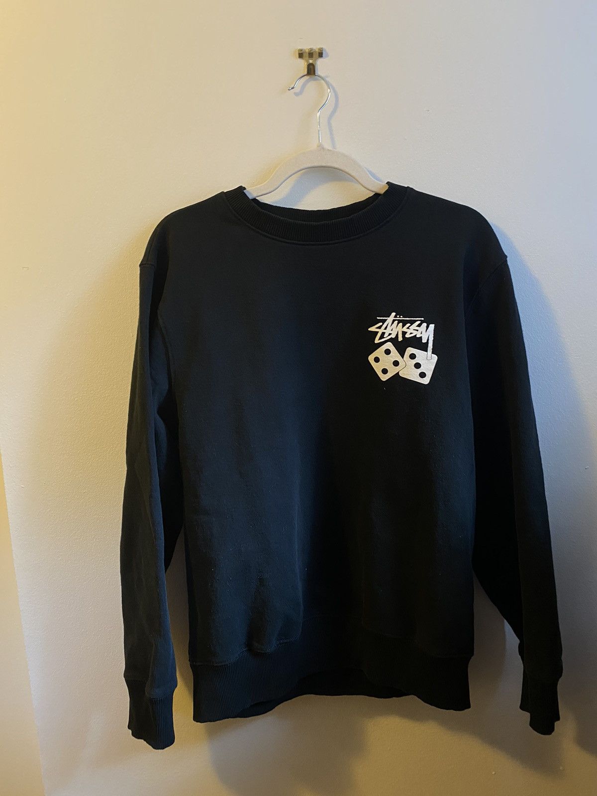 Stussy Vintage Stussy Dice Black Sweatshirt Size US S / EU 44-46 / 1 - 1 Thumbnail