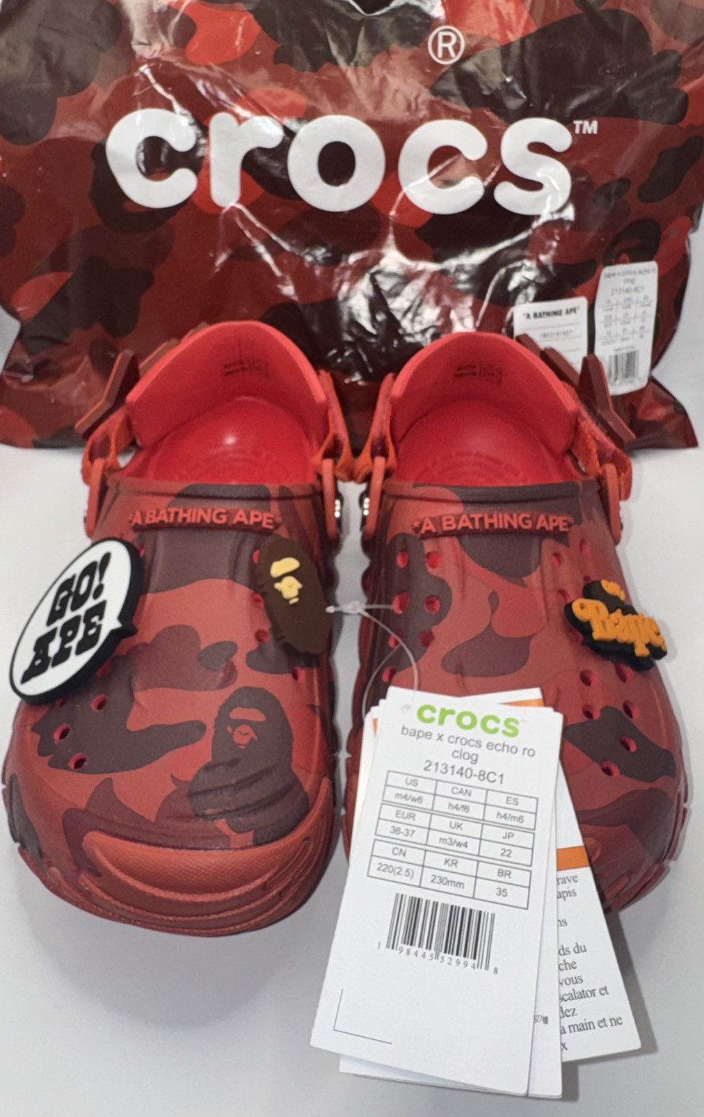 Bape × Crocs BAPE X Crocs Echo clog 213140-8C1 Size US 6 / IT 36 - 1 Thumbnail