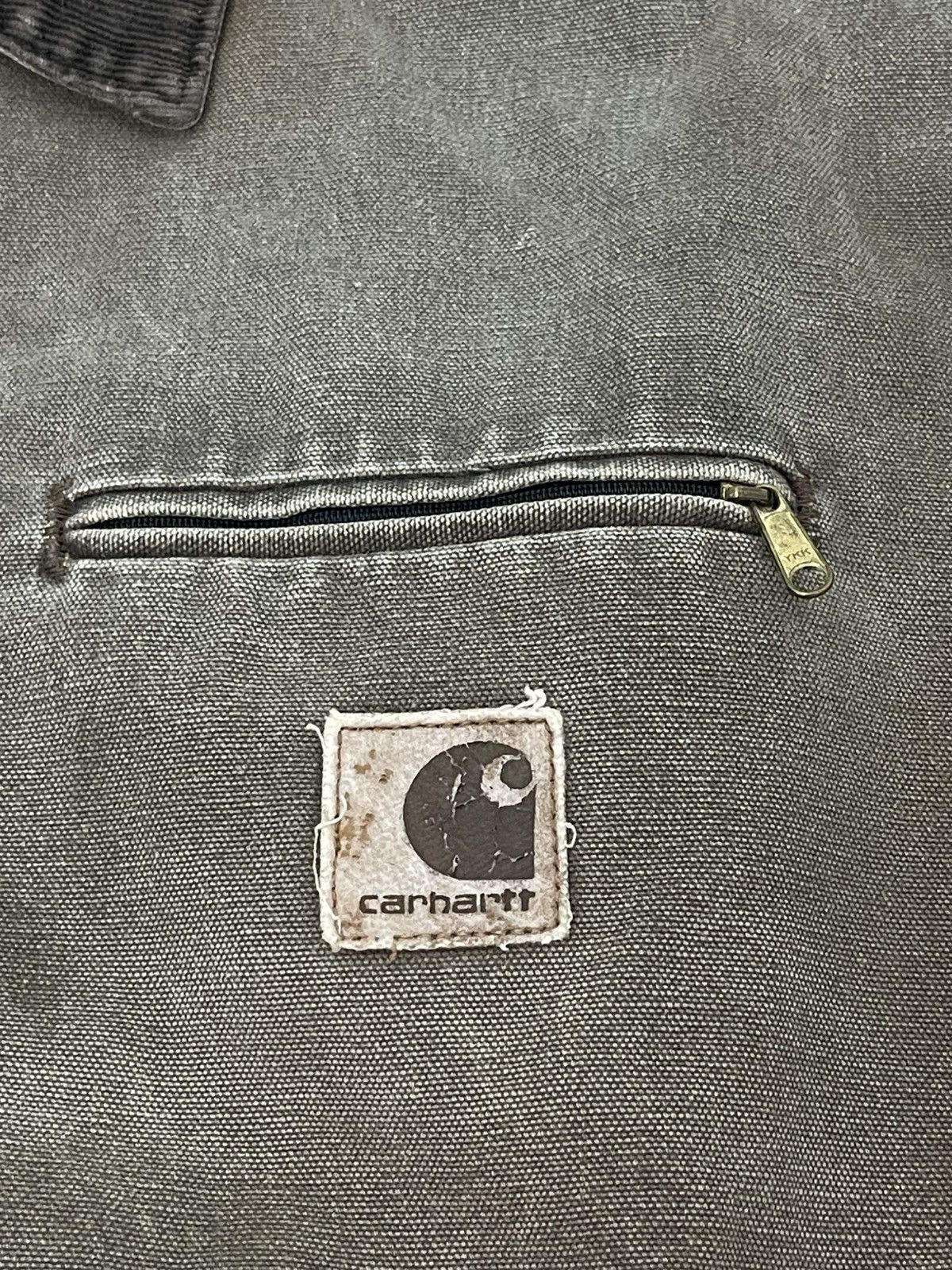 Carhartt Vtg Carhartt Detroit USA Blanket Lining Sun Faded 5🟩5 Size US L / EU 52-54 / 3 - 20 Thumbnail