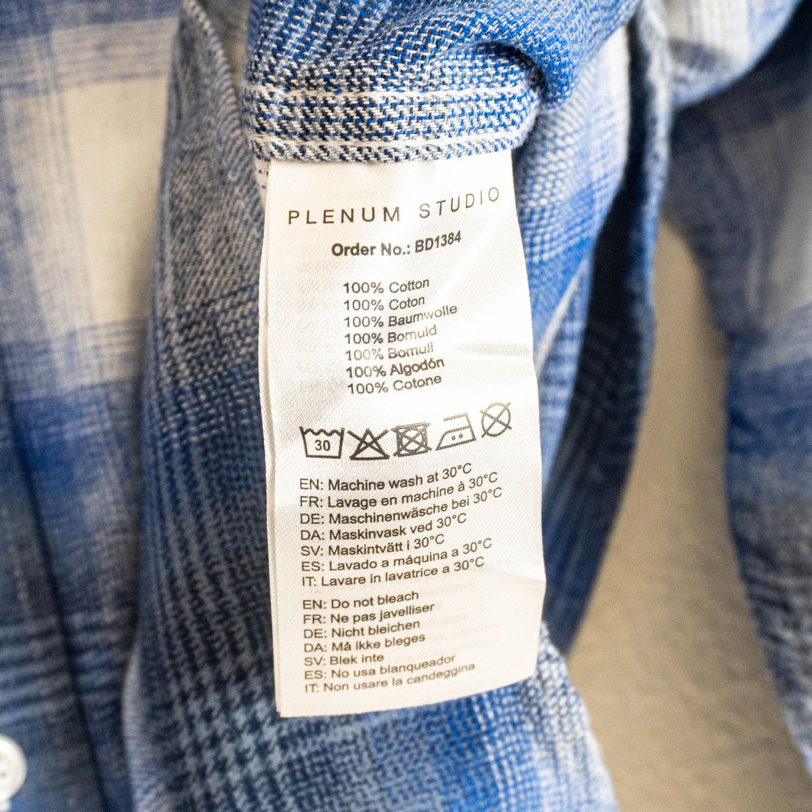 Other PLENUM STUDIO Markeaton Navy Check LS Flannel Shirt M Size US M / EU 48-50 / 2 - 8 Thumbnail