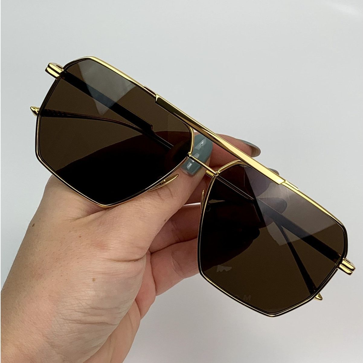 Bottega Veneta NEW Bottega Veneta Sunglasses BV1012S 003 Gold Brown Unisex Size ONE SIZE - 10 Thumbnail