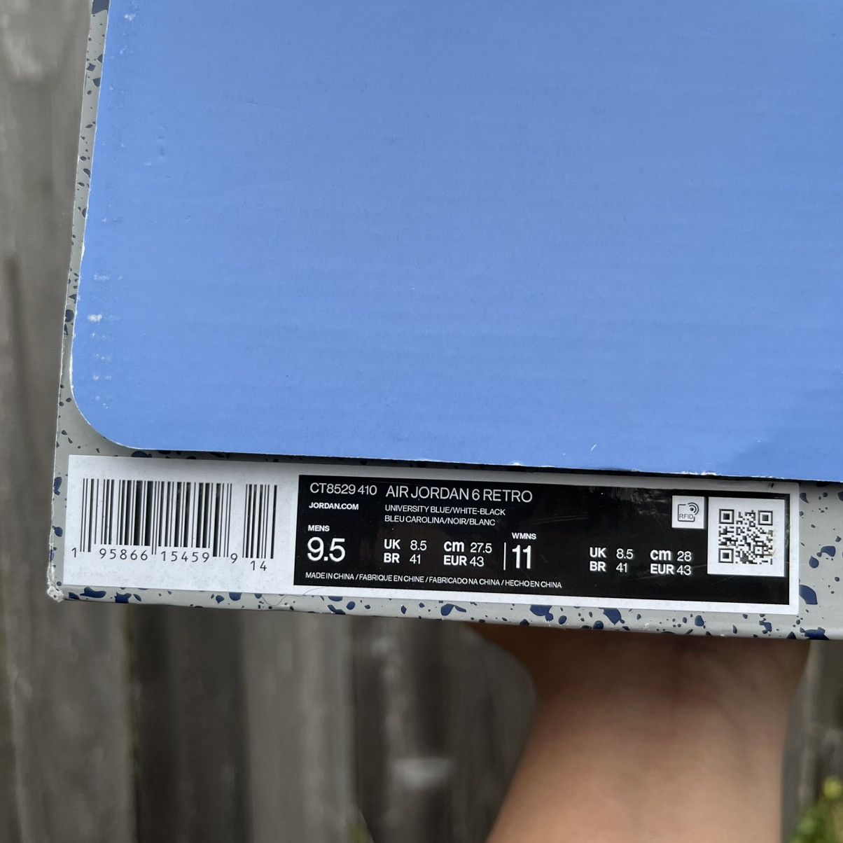 Nike Nike air Jordan 6 UNC size 9.5 Men Size US 9.5 / EU 42-43 - 10 Thumbnail