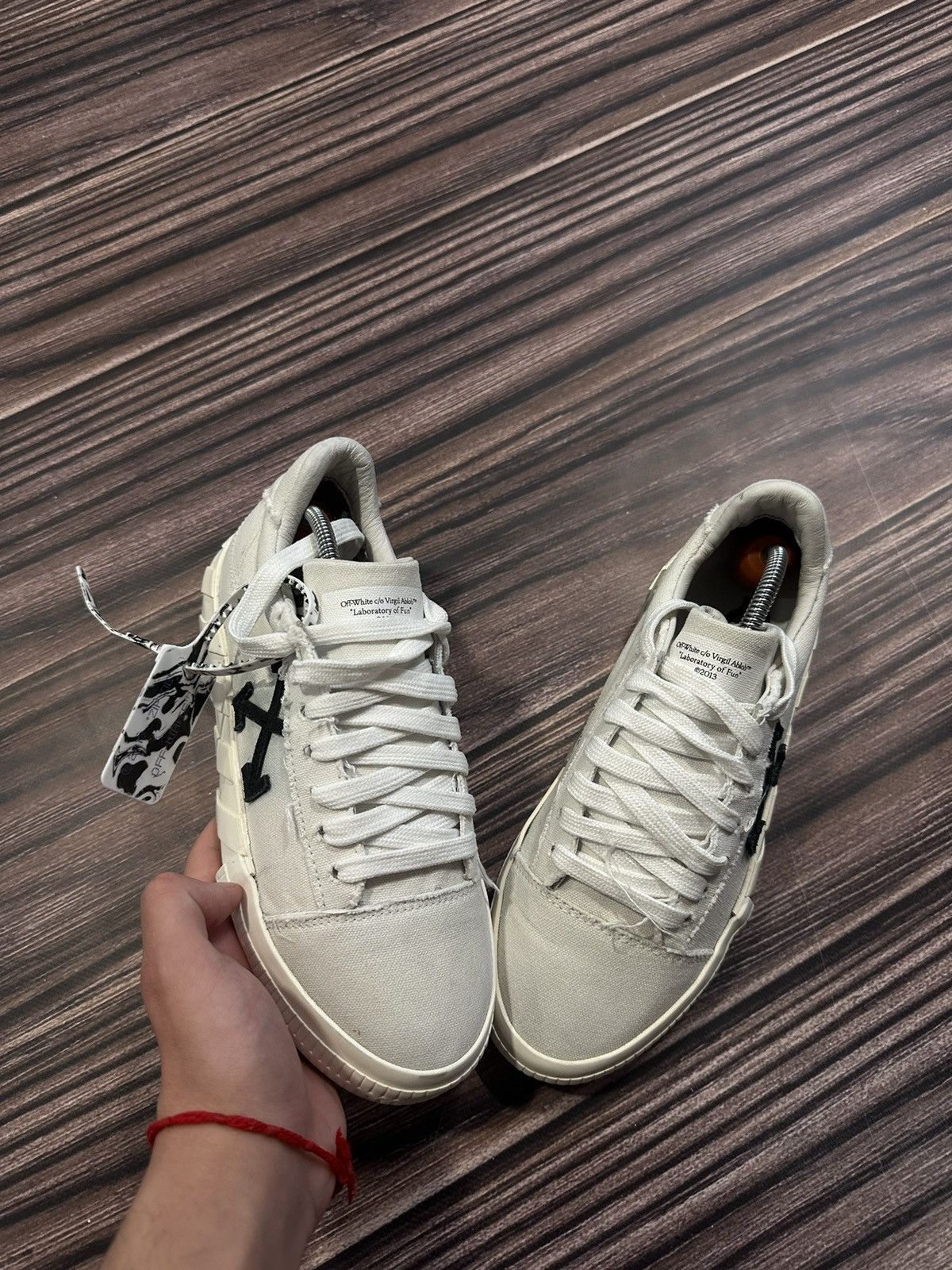 Off-White × Vintage Vintage Off-white liw vulcanized eco canvas sneakers Y2K Size US 7.5 / EU 40-41 - 4 Thumbnail