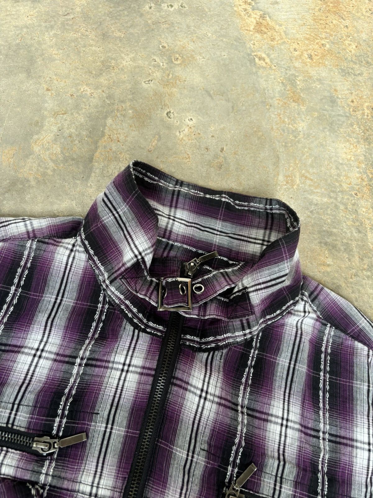 Y2k Omkoe Ifwixwasnine Lgb Punk Style Zip Shirt