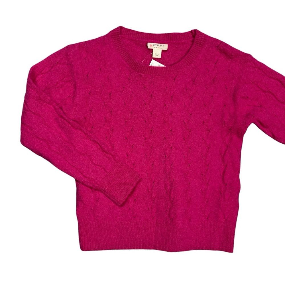 J.Crew NWT New J.Crew Supersoft Cable-Knit Wool Blend Pink Sweater Size XXS / US 00 / IT 34 - 2 Thumbnail