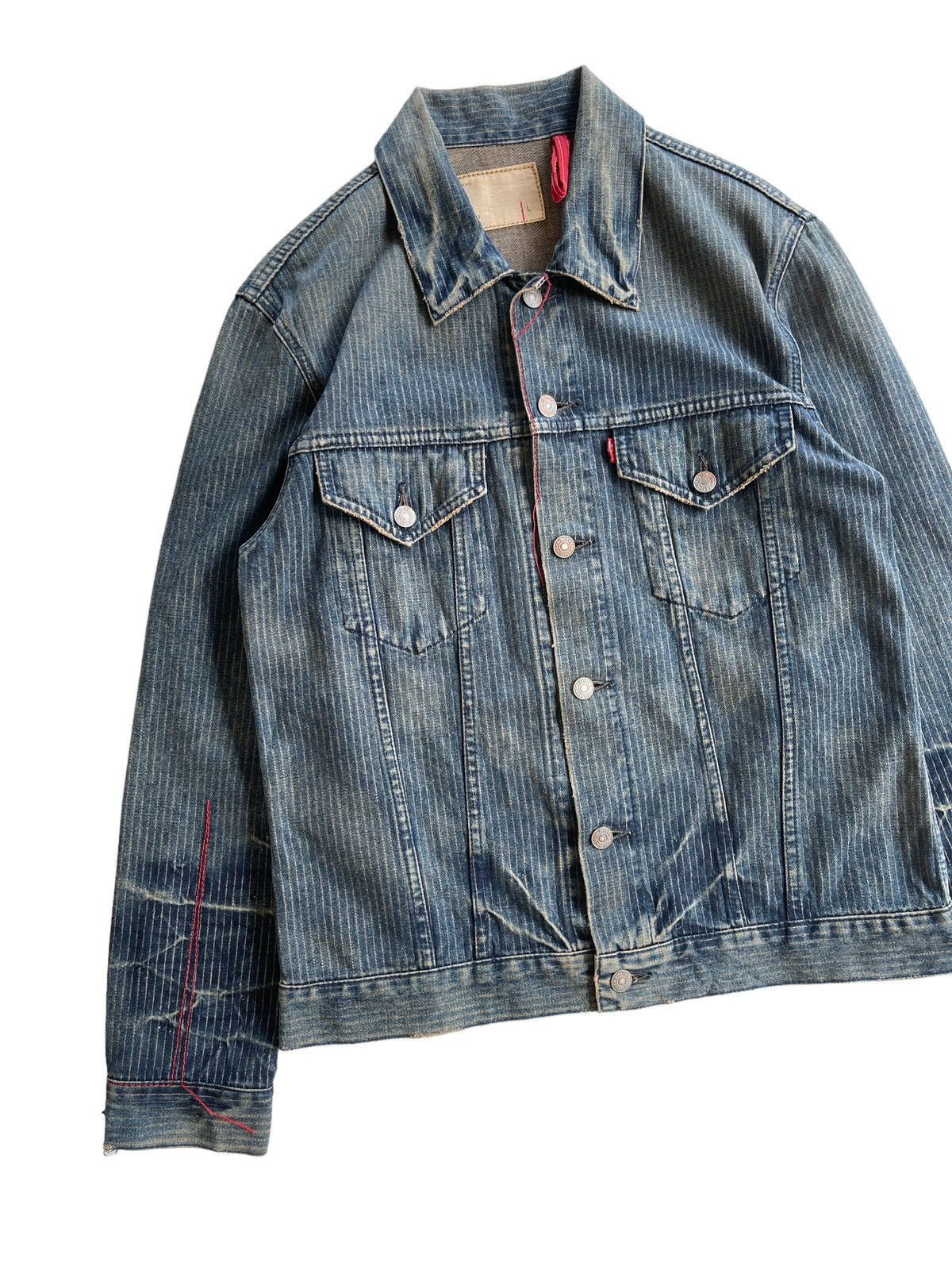 Levi's Vintage Clothing Levis Redloop Hickory Stripe Denim Jacket Size US M / EU 48-50 / 2 - 8 Thumbnail