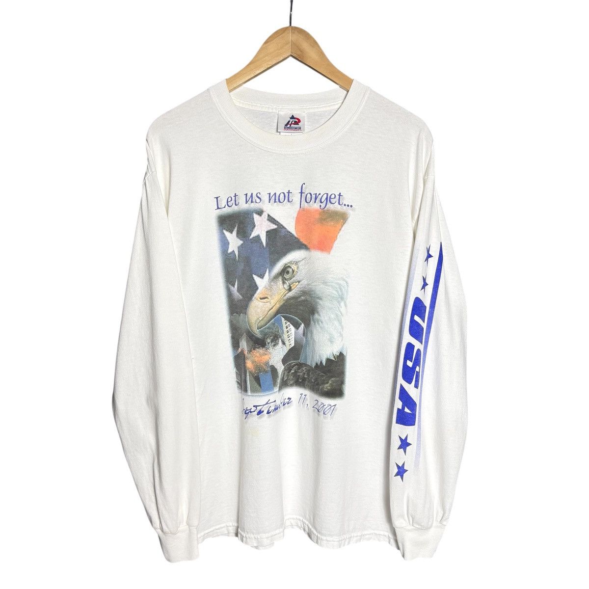 Vintage Vintage Y2K Twins Tower R.I.P. USA Falcon Long Sleeve Tee Size US L / EU 52-54 / 3 - 1 Thumbnail