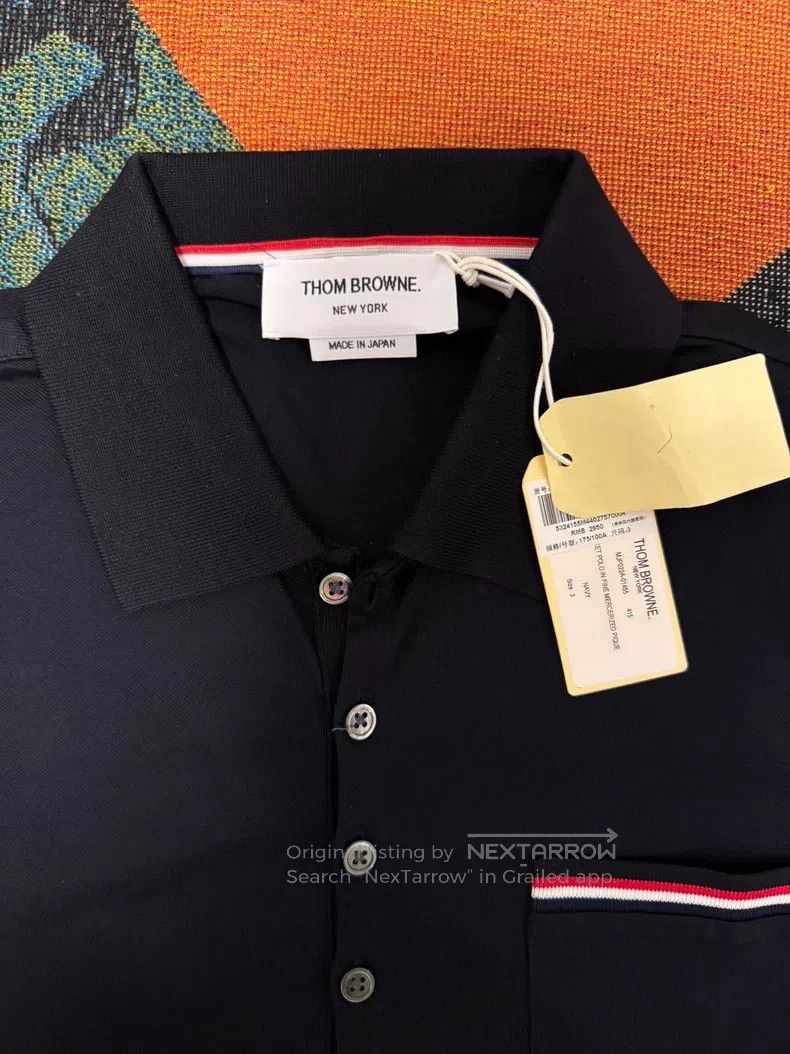 Thom Browne Thom Browne Pocket Short Sleeve Polo Shirt Size US L / EU 52-54 / 3 - 4 Thumbnail