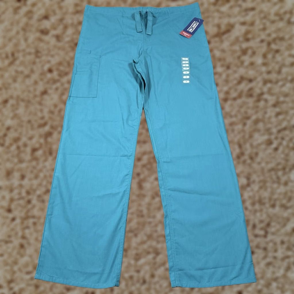 Cherokee Cherokee WorkWear Cargo Scrub Pants Unisex Small Sz Teal Blue Size US 29 - 1 Thumbnail