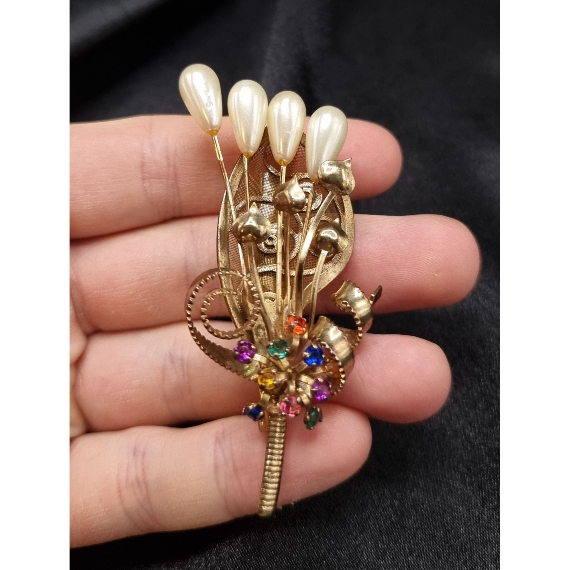Vintage Vintage 1960s OTC International Gold-Tone Brooch Size ONE SIZE - 5 Thumbnail