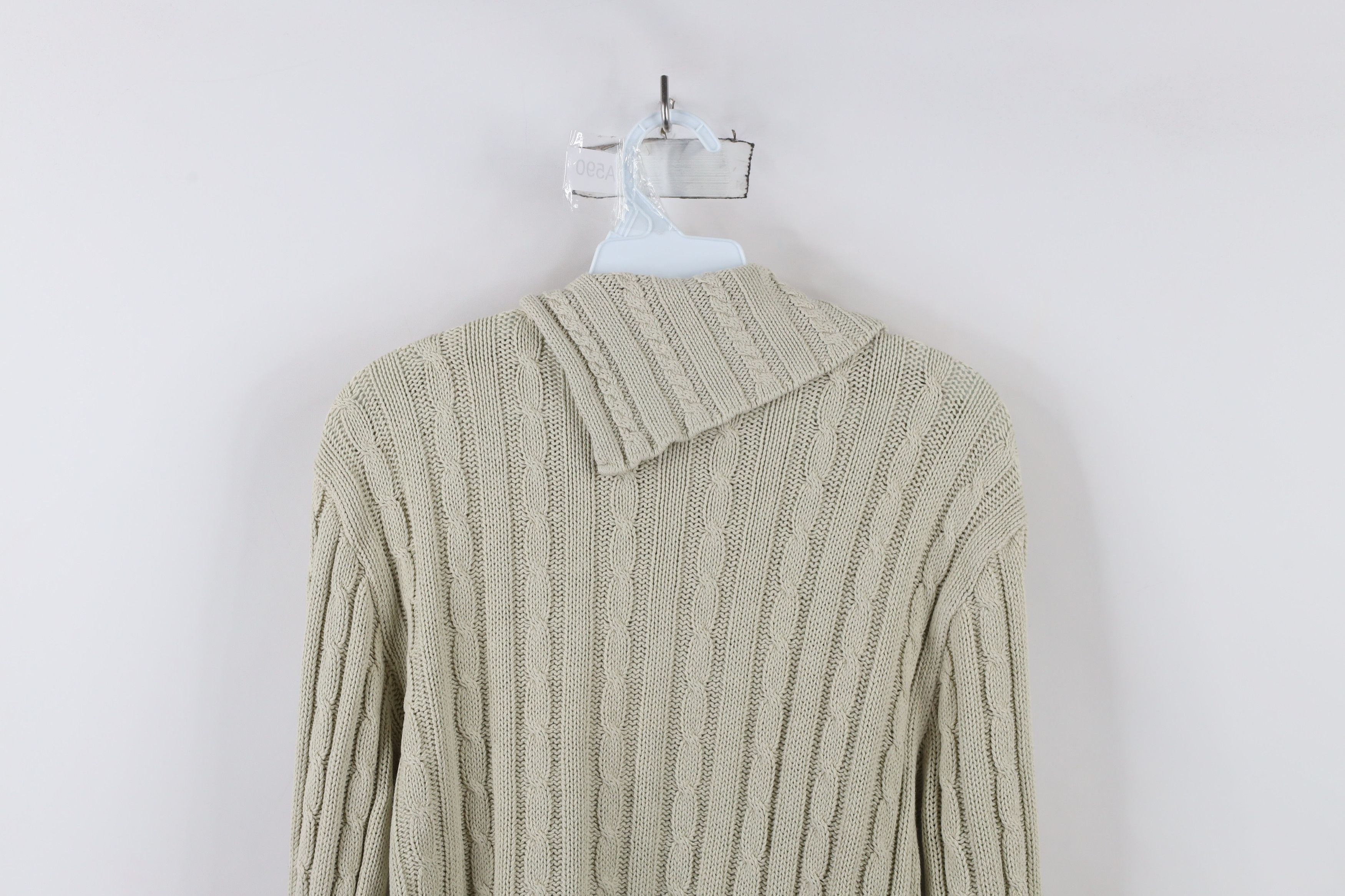 Vintage Vintage 90s Streetwear Fisherman Cable Knit Sweater USA Size L / US 10 / IT 46 - 8 Thumbnail