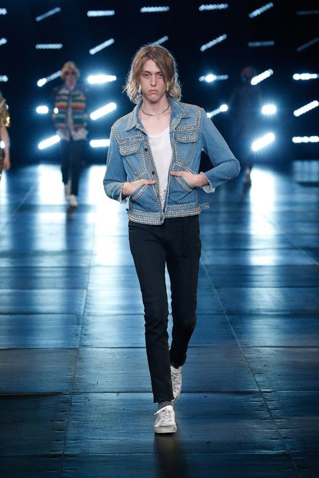 Saint Laurent Paris Saint Laurent Paris SS16 Denim Studded Crystal Jacket Size US S / EU 44-46 / 1 - 15 Thumbnail