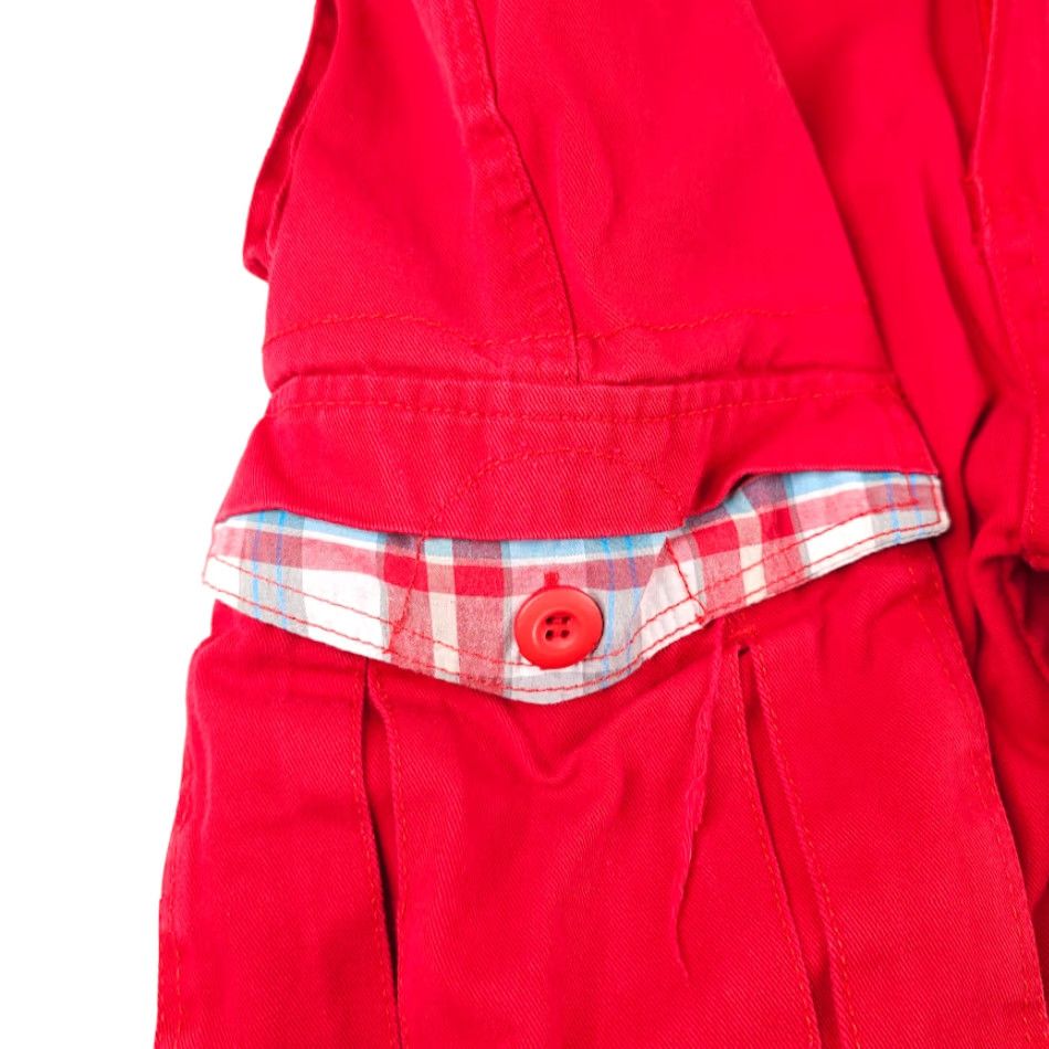Vintage VINTAGE Street Rules Cargo Shorts Mens Size 36 Red Y2K Plaid Accents Cargo Shorts Red Mens 90s Hip Hop Street Rules Size US 36 / EU 52 - 2 Thumbnail