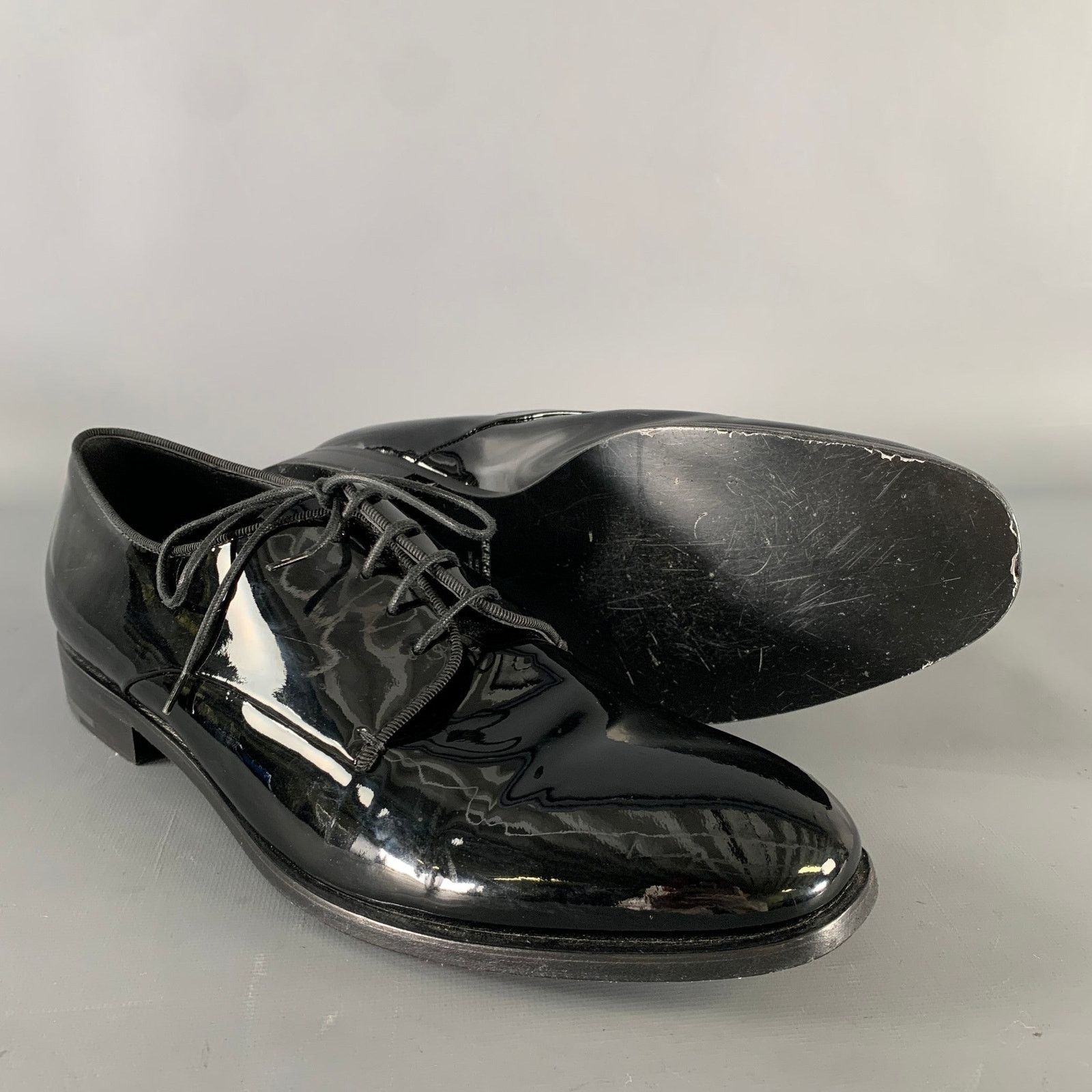Giorgio Armani GIORGIO ARMANI Size 9.5 Black Leather Lace Up Shoes Size US 9.5 / EU 42-43 - 5 Thumbnail