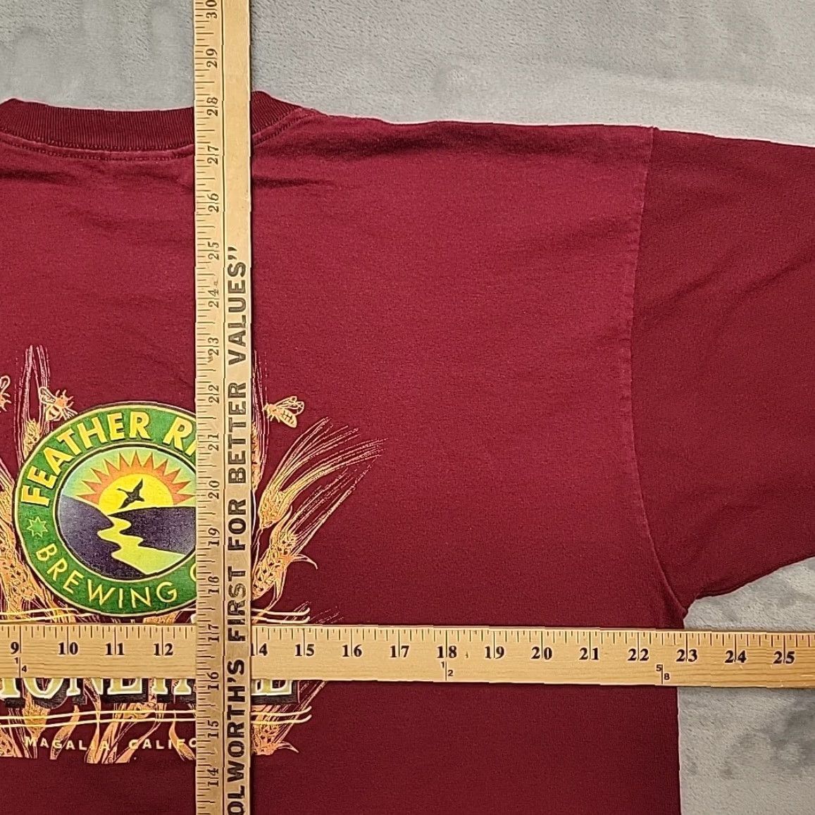 Fruit Of The Loom VINTAGE Feather River Brewing Shirt Mens XL Honey Ale Magalia California Logo Beer TEE Size US XL / EU 56 / 4 - 7 Thumbnail