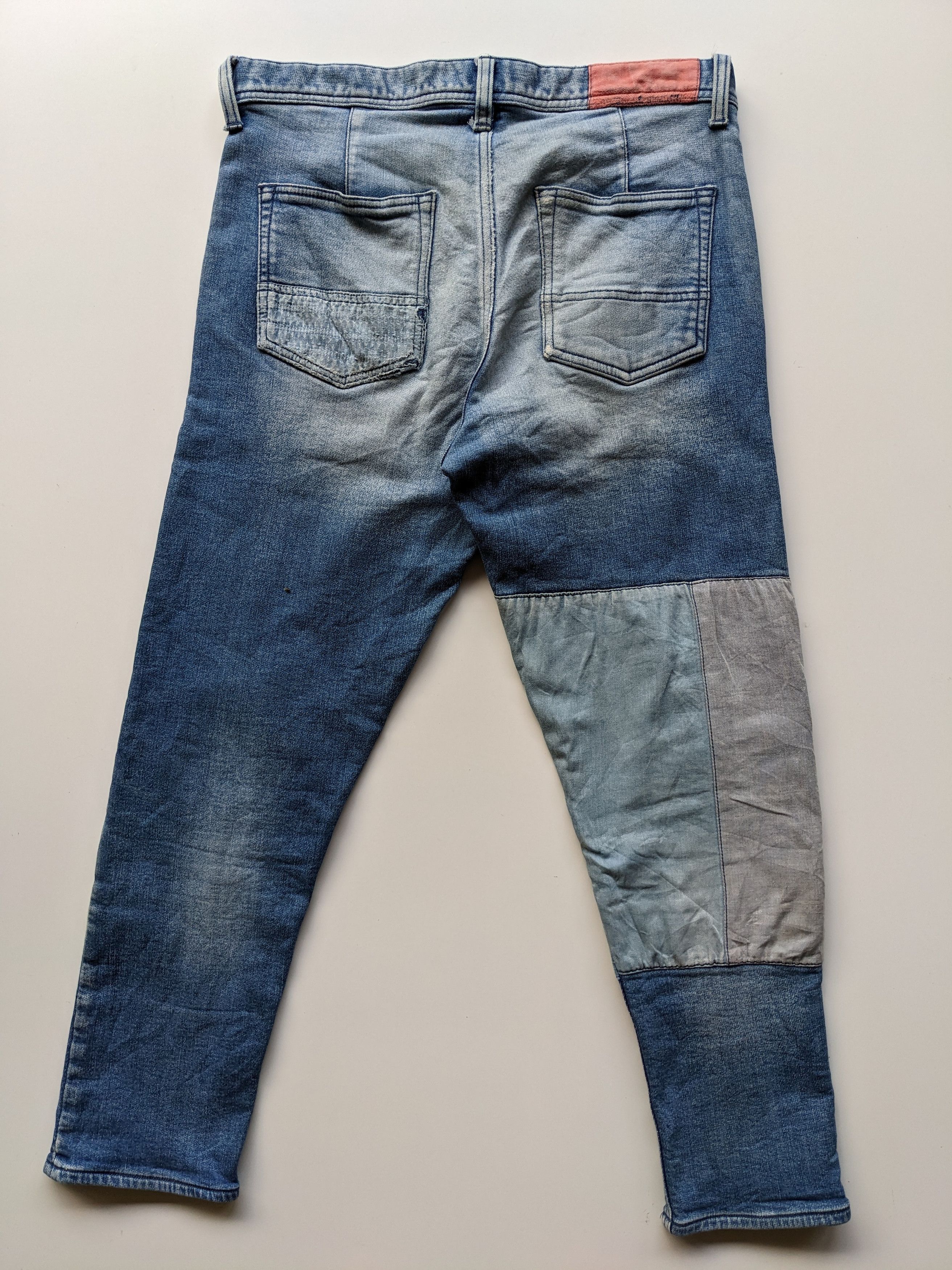 FDMTL FDMTL boro patchwork sashiko cropped jeans Size US 31 - 2 Thumbnail