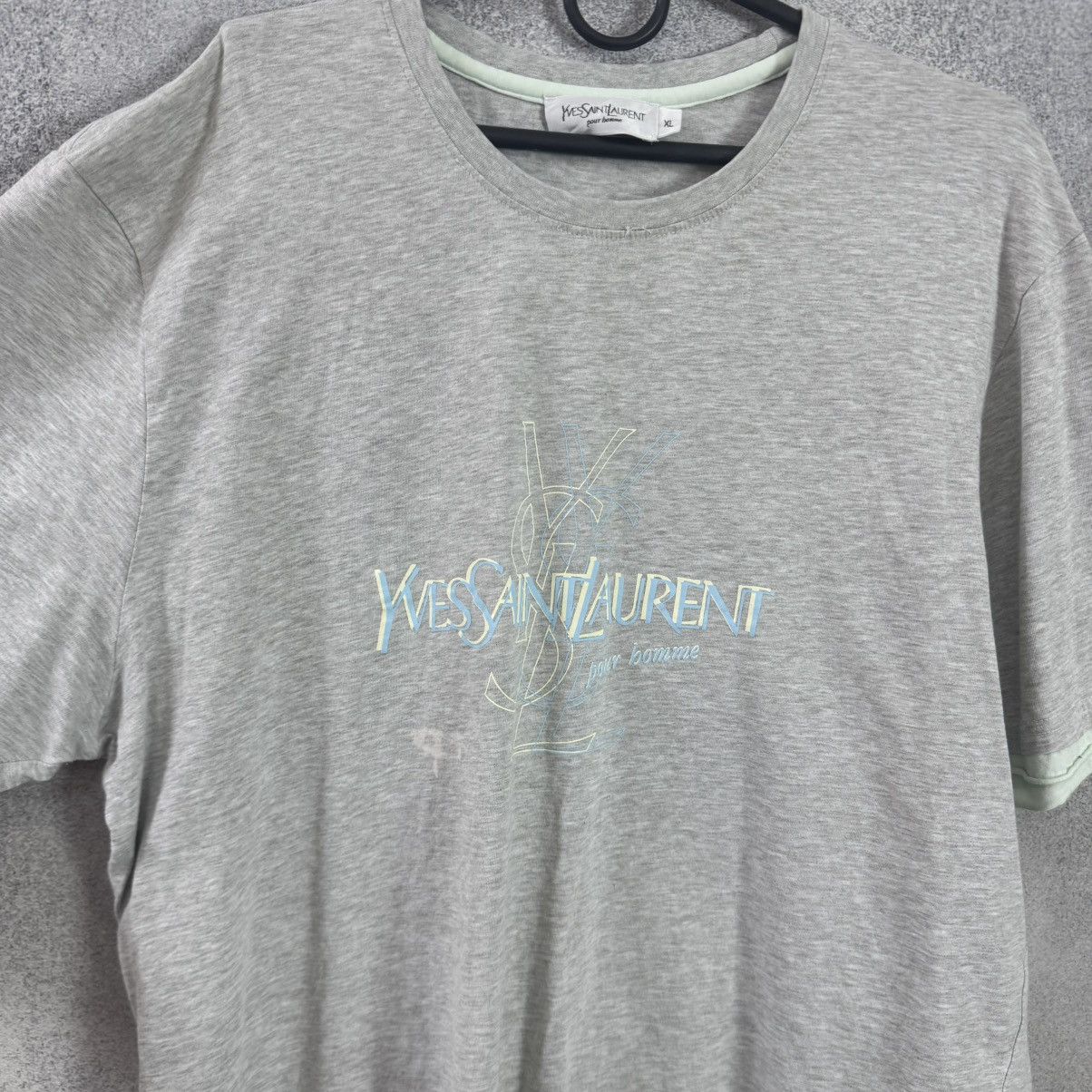 Yves Saint Laurent Yves Saint Lauren T-Shirt Vintage YSL Big Logo Size US XL / EU 56 / 4 - 4 Thumbnail